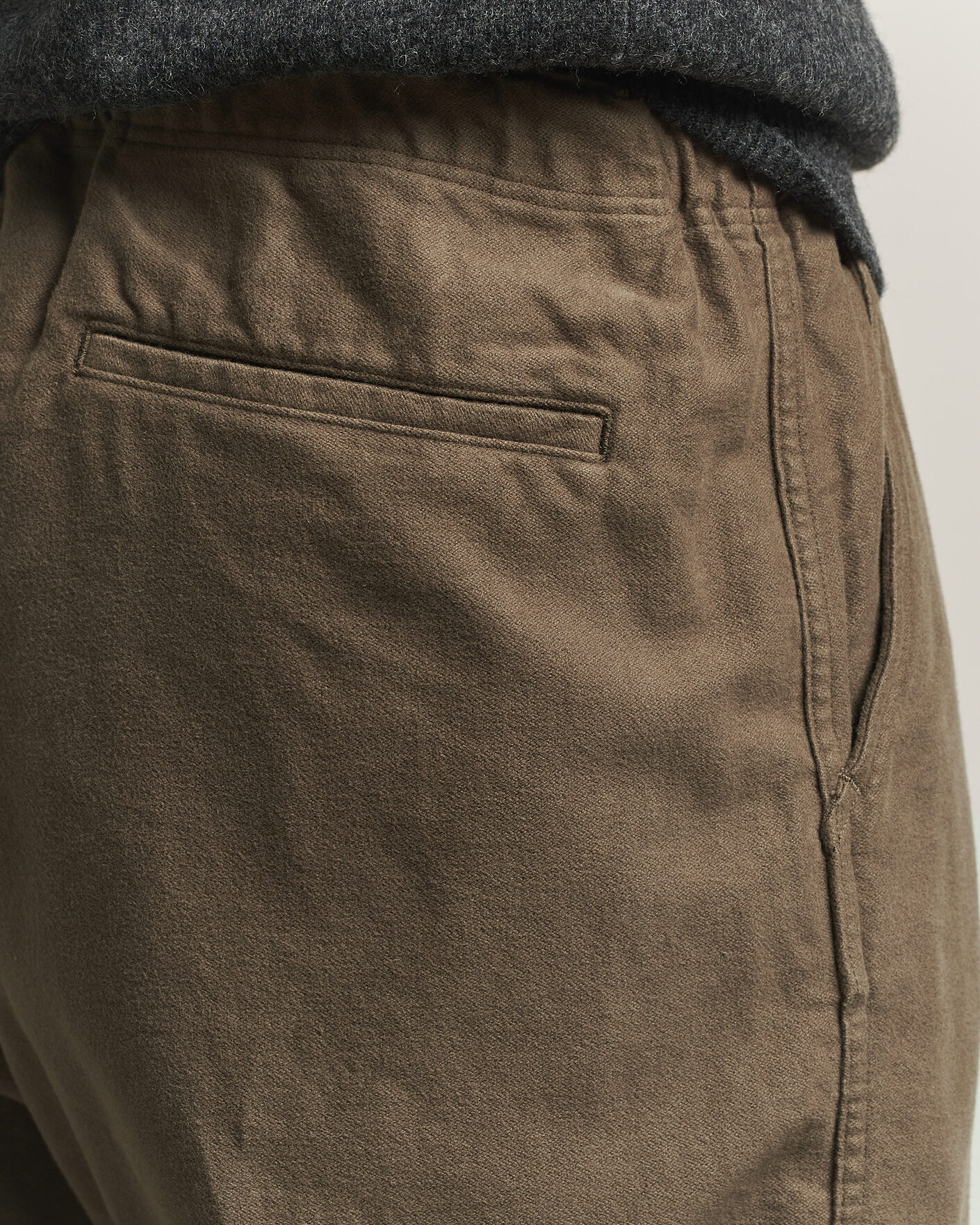 Men | Trousers | orSlow | Wide Fit New Yorker Brushed Trousers Moss Gray