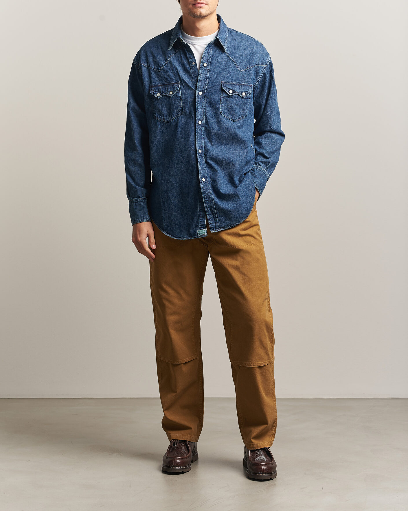 Men | Shirts | orSlow | Denim Western Shirt Vintage Indigo