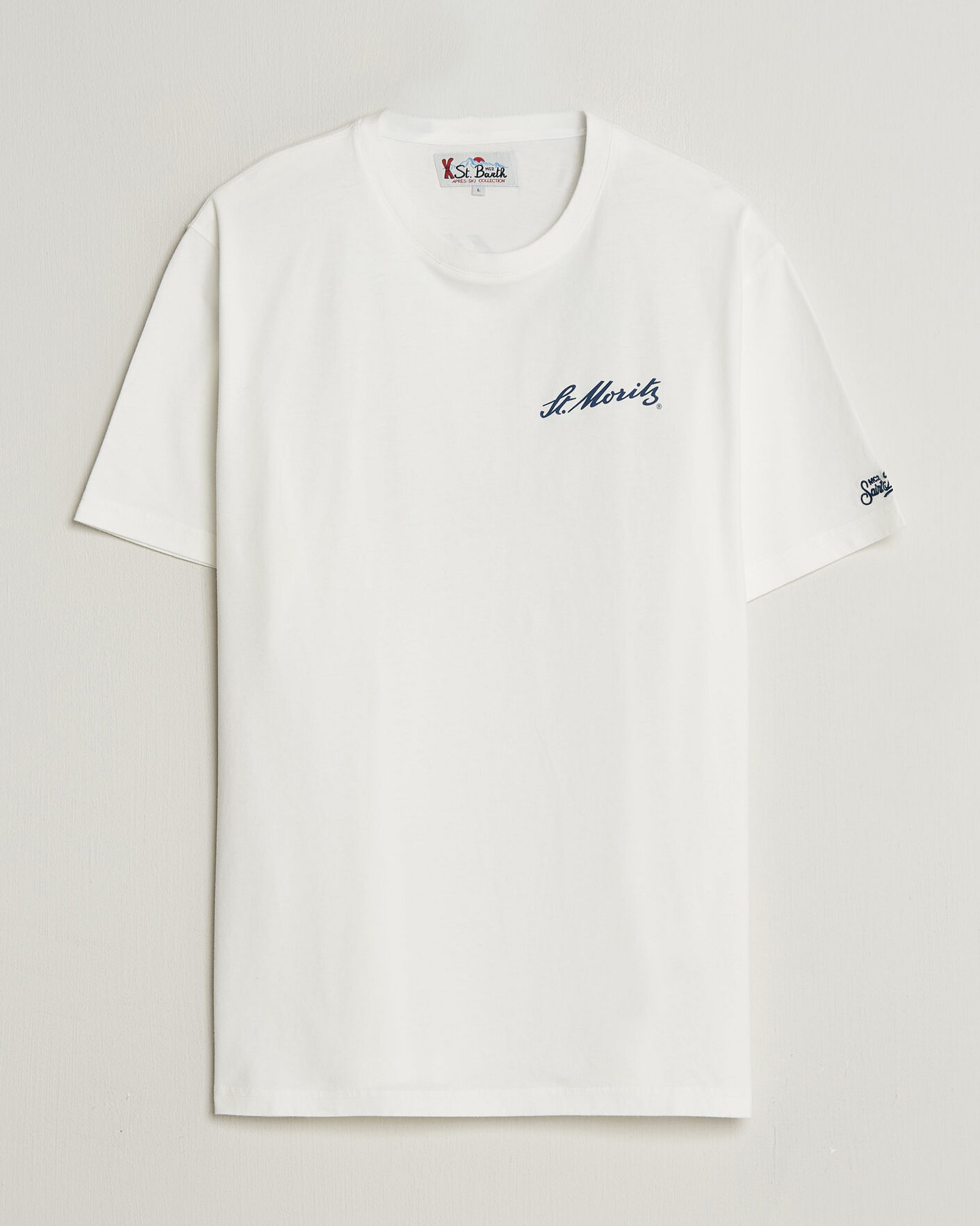 Men | T-Shirts | MC2 Saint Barth | Back Printed Cotton T-Shirt St Moritz Racing