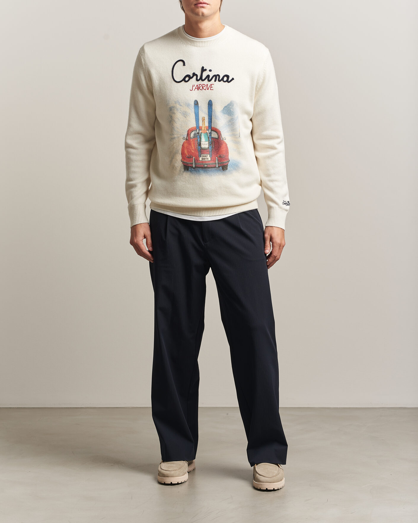 Men | Sweaters & Knitwear | MC2 Saint Barth | Heron Printed Sweater Cortina