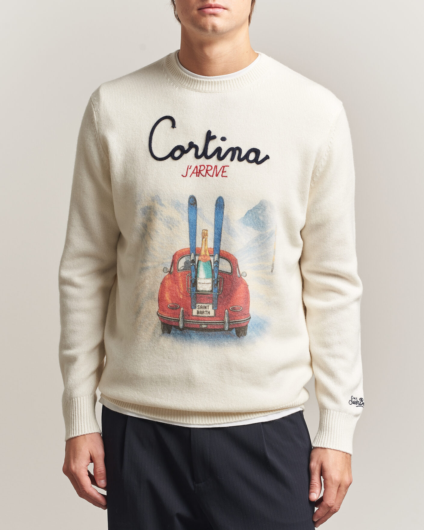 Men | Sweaters & Knitwear | MC2 Saint Barth | Heron Printed Sweater Cortina