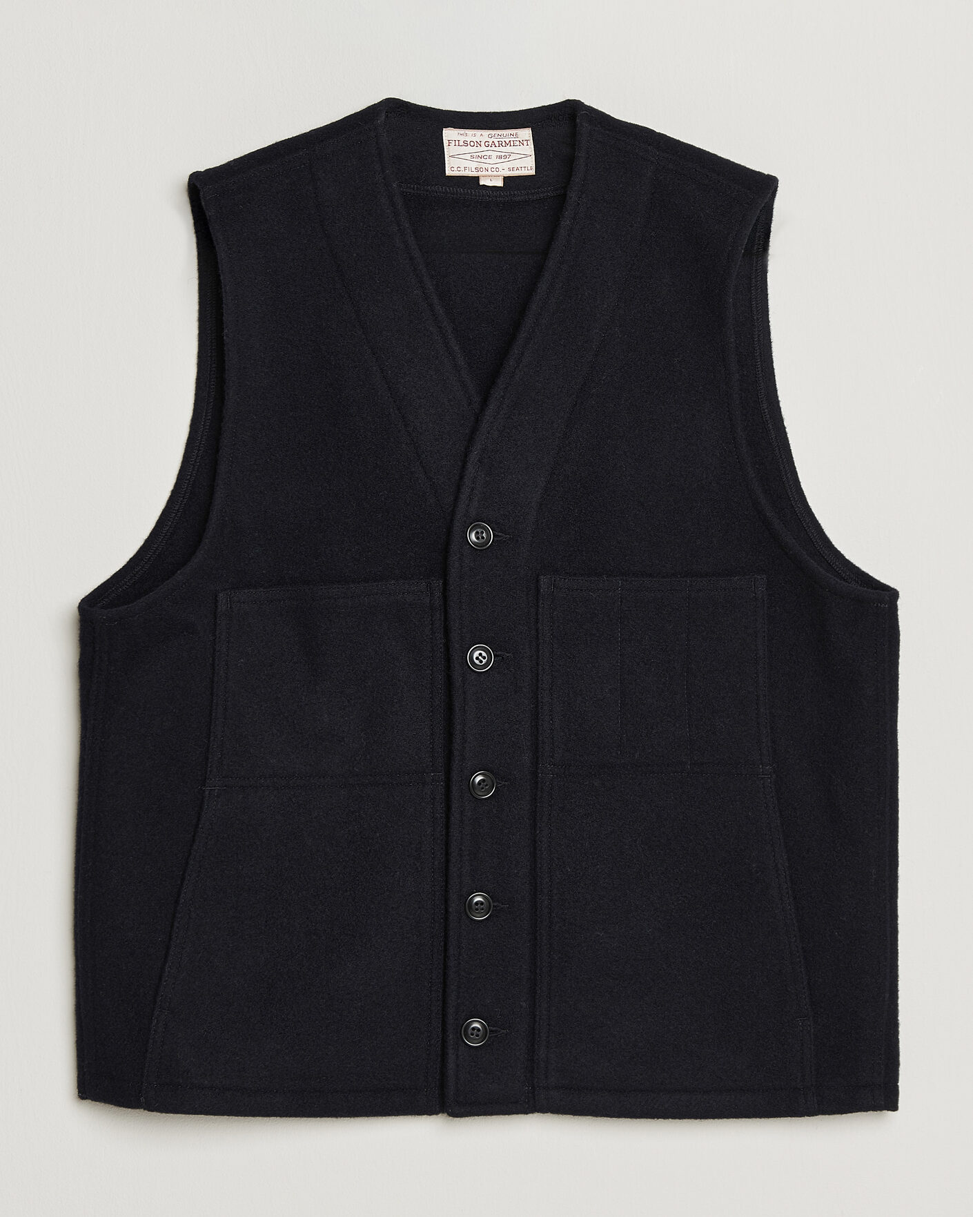 Men | Gilets | Filson | Mackinaw Wool Vest Navy