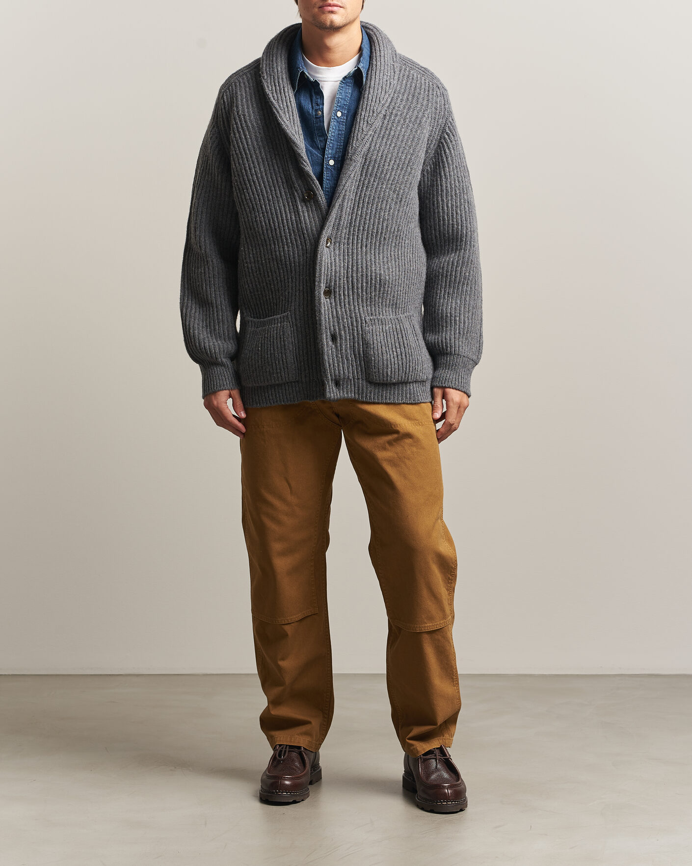 Men | Sweaters & Knitwear | Filson | Bristol Cardigan Sweater Medium Grey Melange