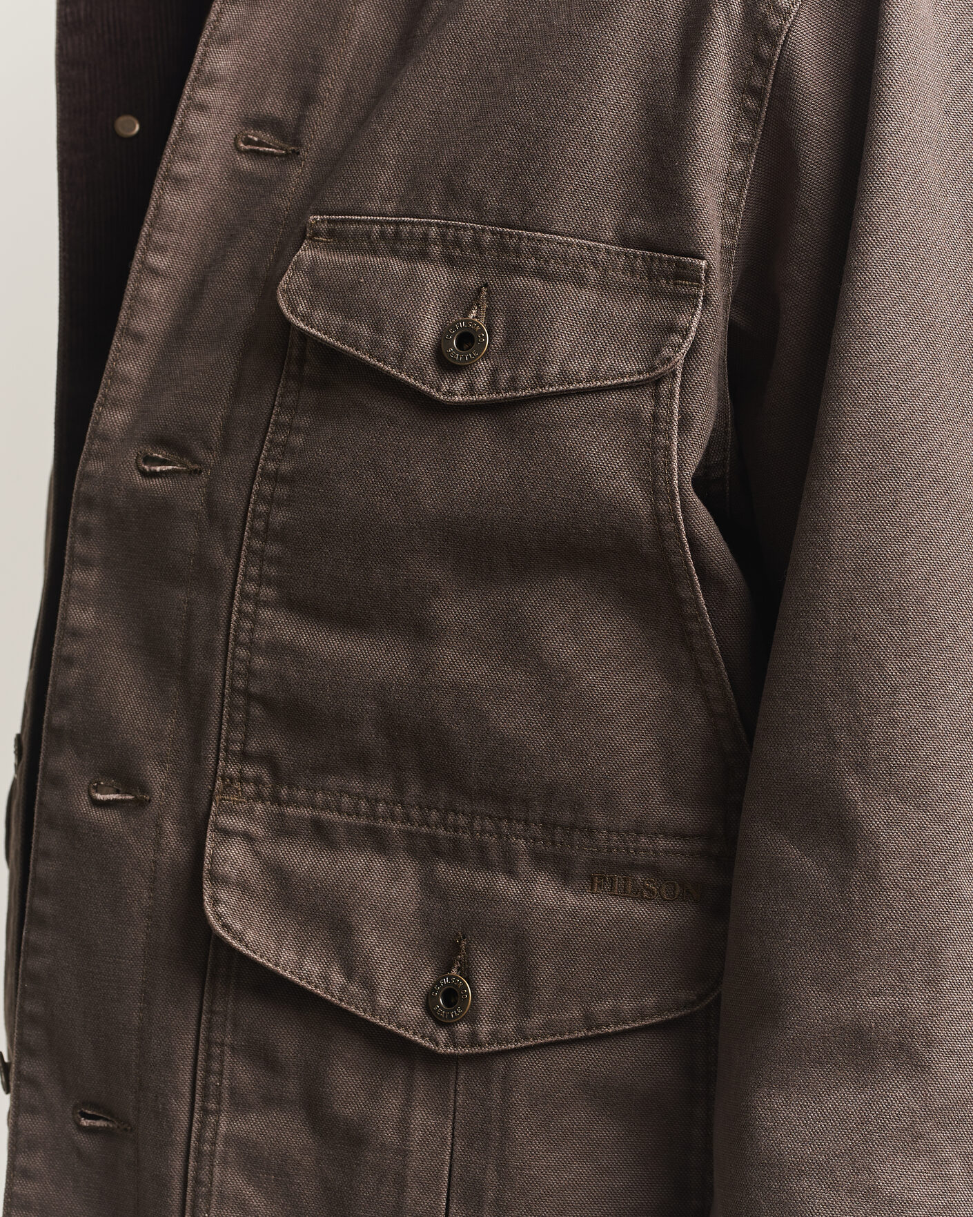 Men | Coats & Jackets | Filson | Rustic Canvas Journeyman Canvas Jacket Bark