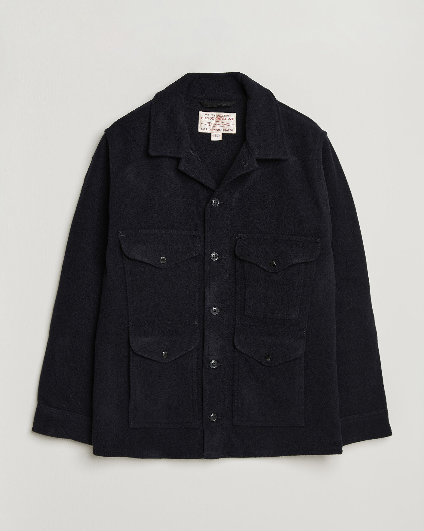 Men | Coats & Jackets | Filson | Mackinaw Wool Cruiser Dark Navy