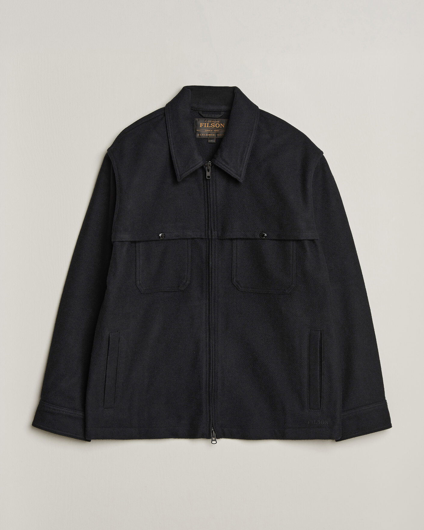 Men | Coats & Jackets | Filson | Wool Cruiser Jac Shirt Dark Navy