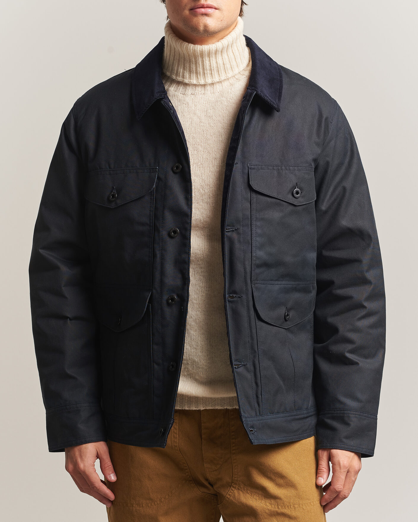 Men | Coats & Jackets | Filson | Journeyman Cotton Shelter Cloth Jacket Harbor Blue
