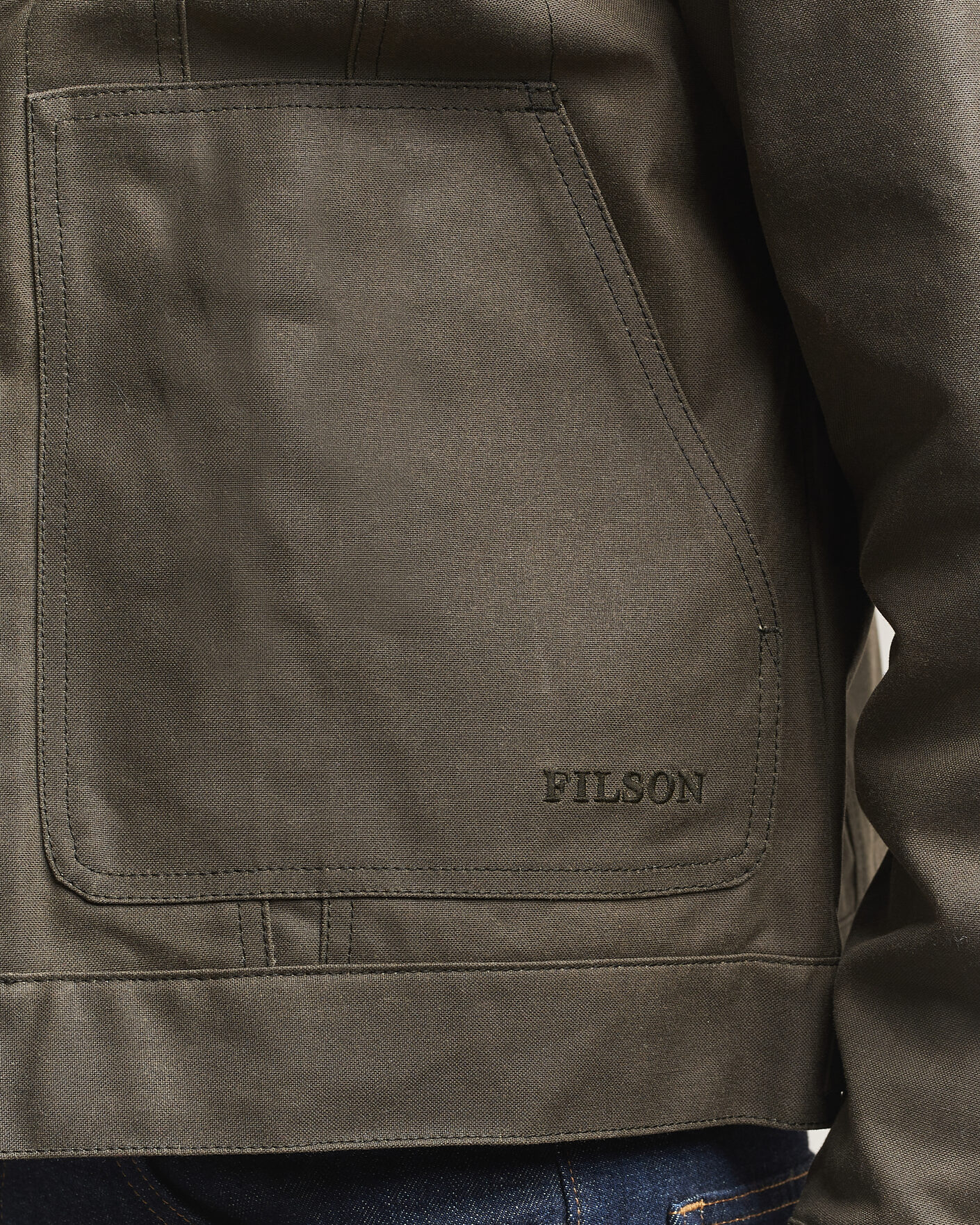 Men | Coats & Jackets | Filson | Short Lined Tin Cloth Cruiser Beluga