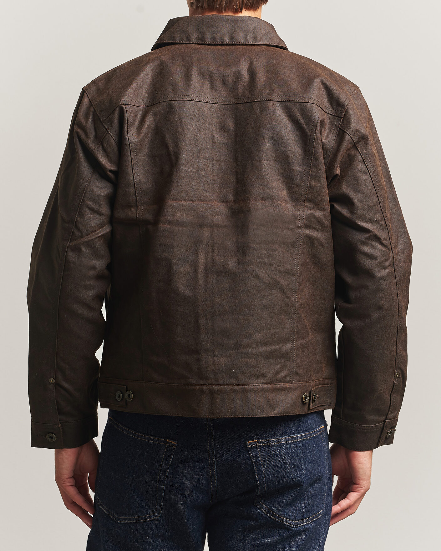 Men | Coats & Jackets | Filson | Short Lined Tin Cloth Cruiser Dark Brown