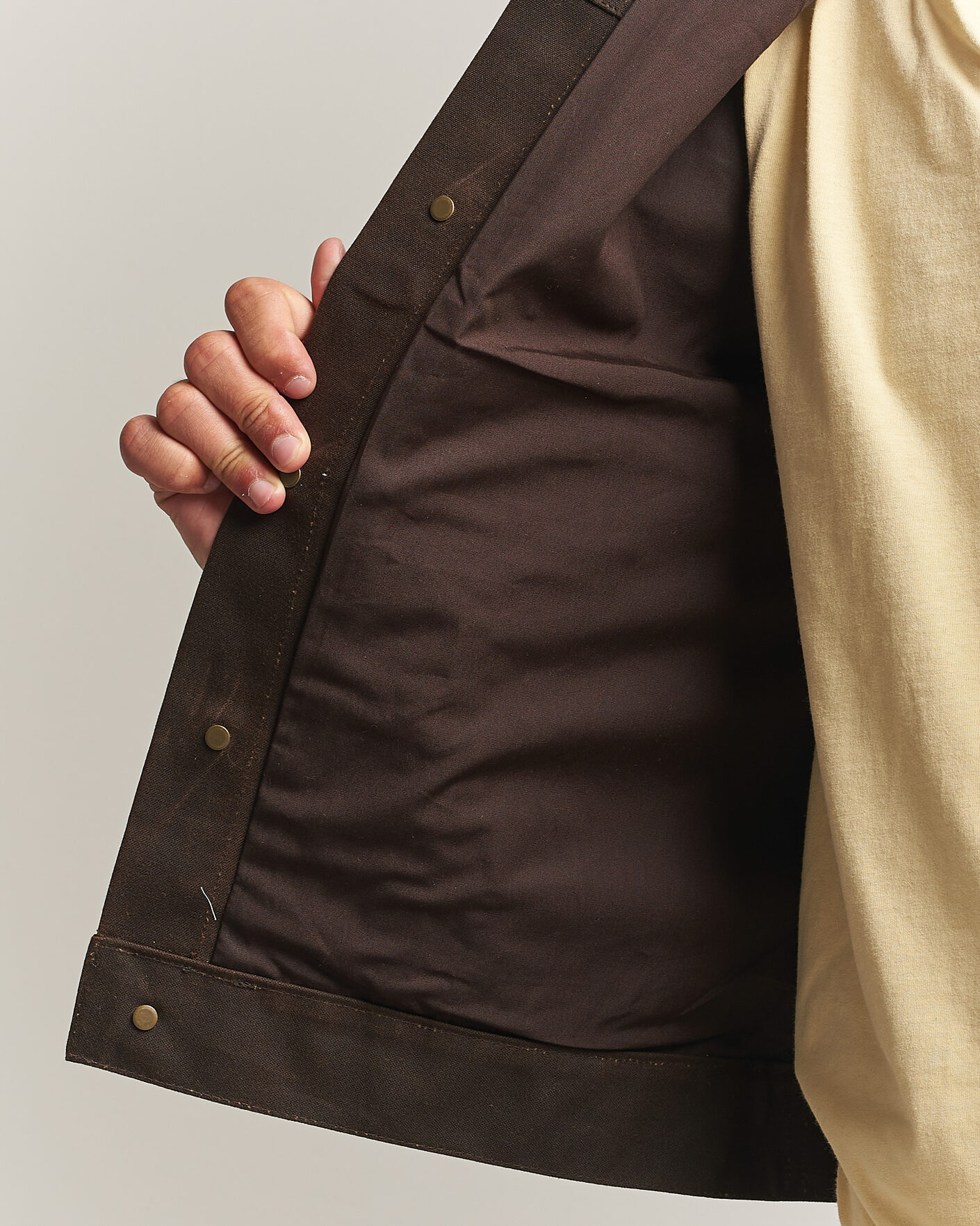 Men | Coats & Jackets | Filson | Short Lined Tin Cloth Cruiser Dark Brown