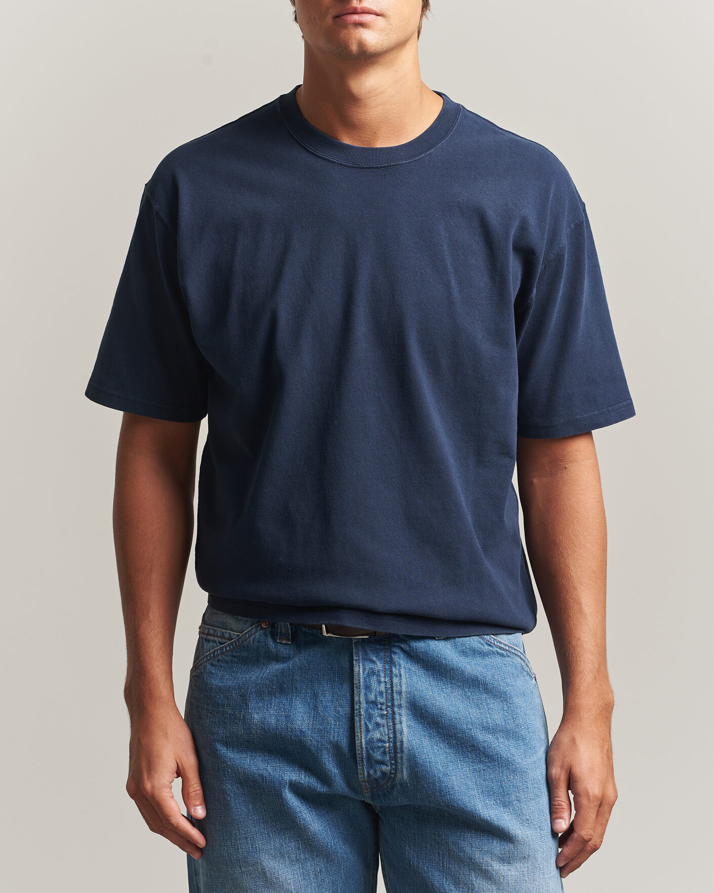 Men | T-Shirts | Drake's | Short Sleeve Hiking T-Shirt Navy