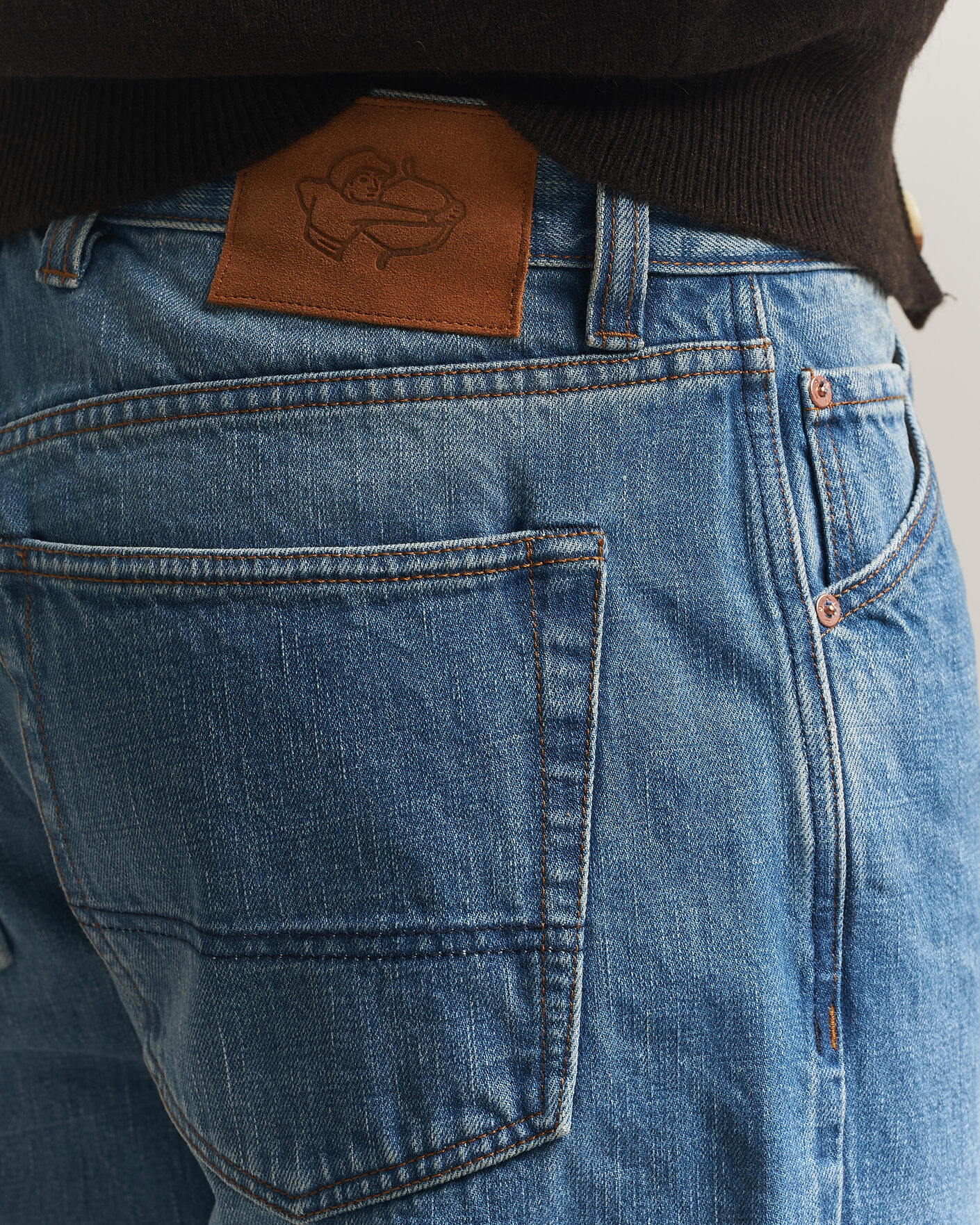 Men | Jeans | Drake's | 5-Pocket Japanese Selvedge Denim Stone Wash