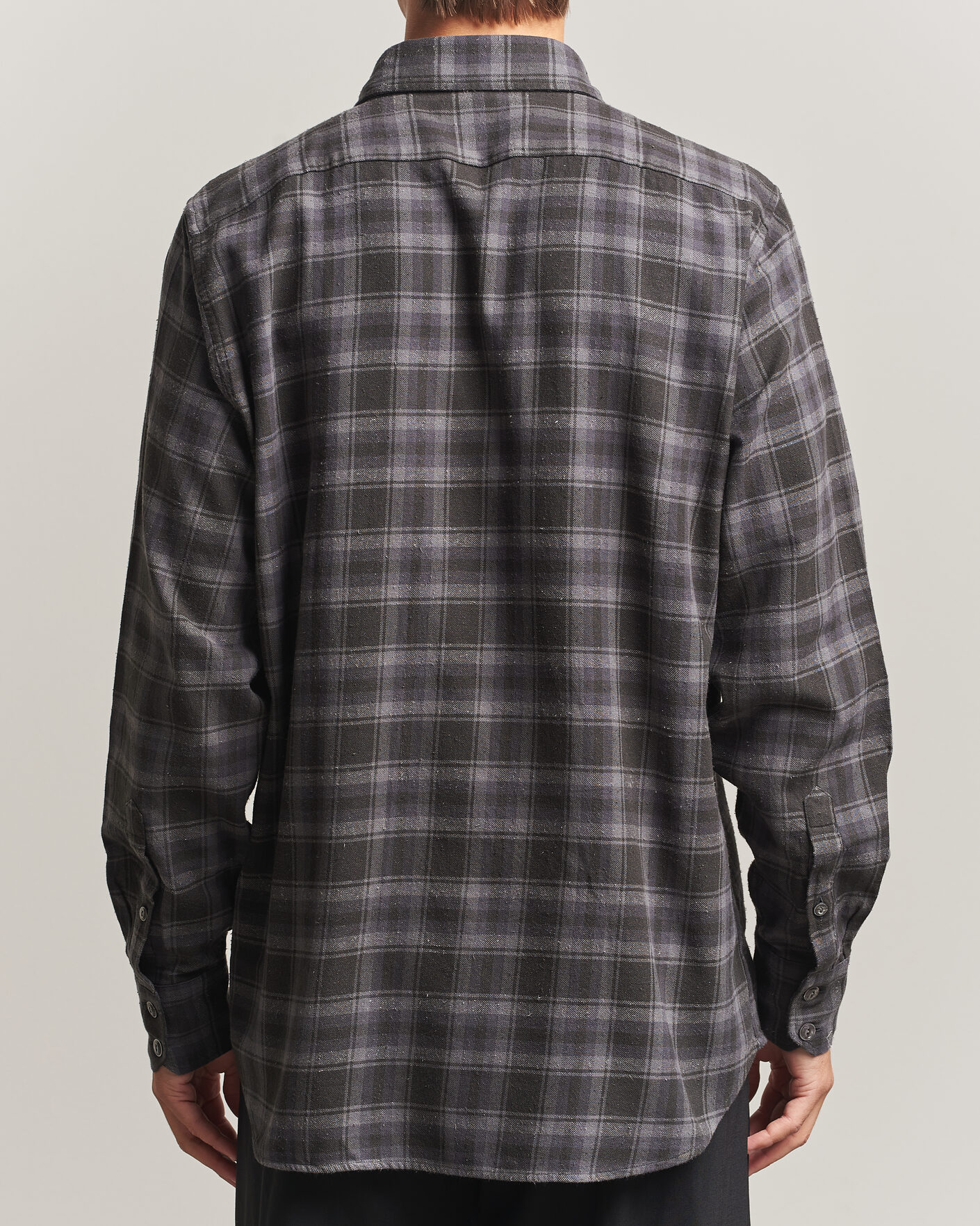 Men | Shirts | Drake's | Cotton/Silk Two Pocket Shirt Grey