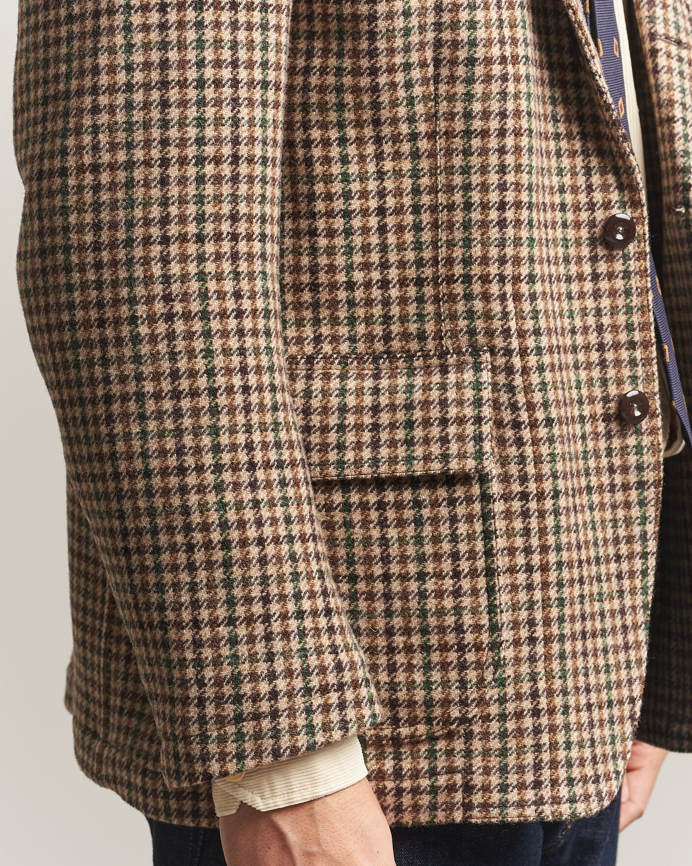 Men | Blazers | Drake's | MKVII Tweed Houndcheck Games Blazer Brown