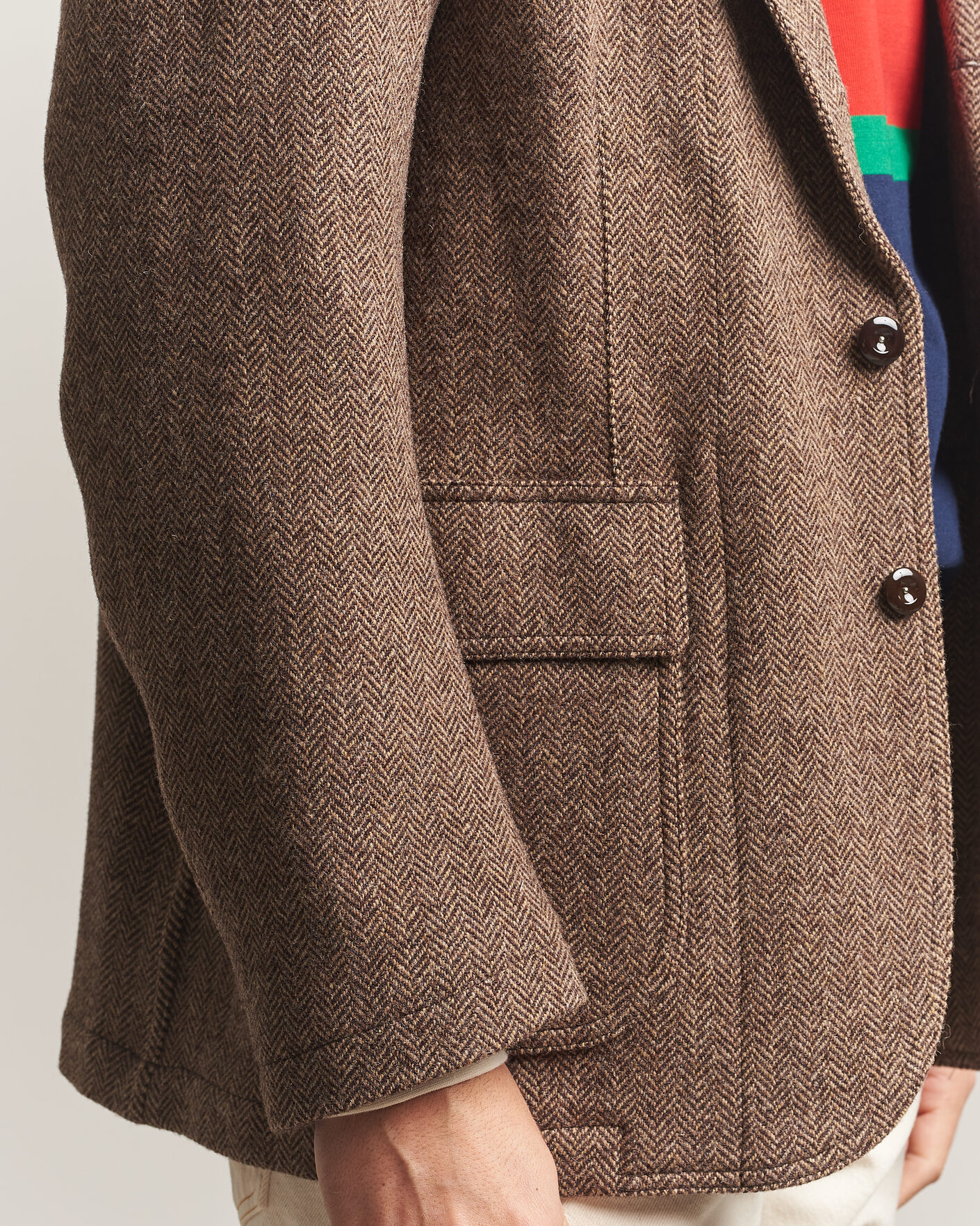 Men | Blazers | Drake's | MKVII Tweed Herringbone Games Blazer Brown