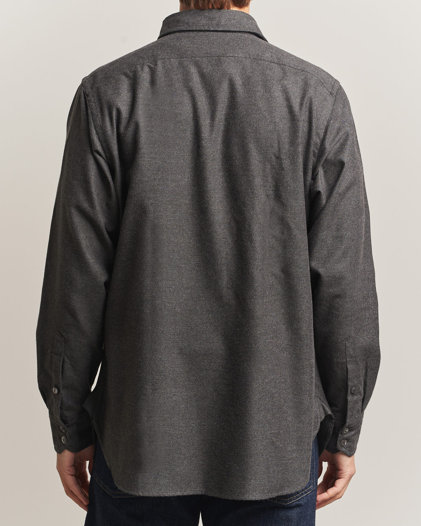 Men | Shirts | Drake's | Two Pocket Casual Shirt Grey