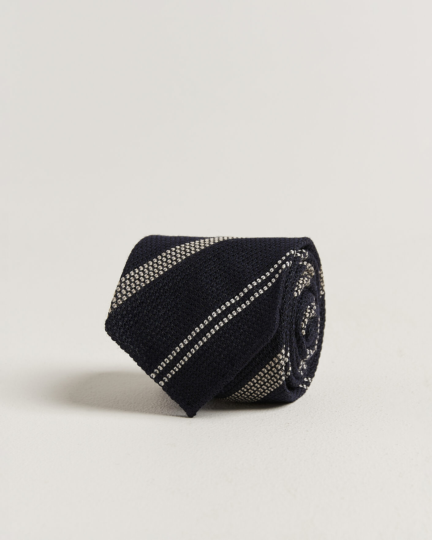 Men | Ties | Drake's | Striped Grenadine Tie Navy/White