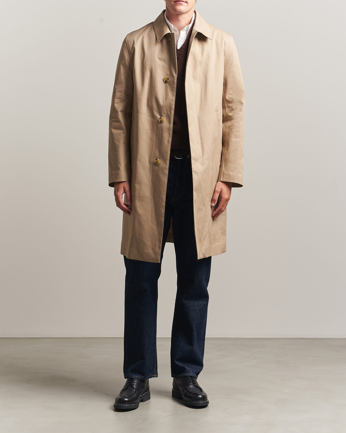 Men | Coats & Jackets | Mackintosh | Dunkeld Car Coat Fawn