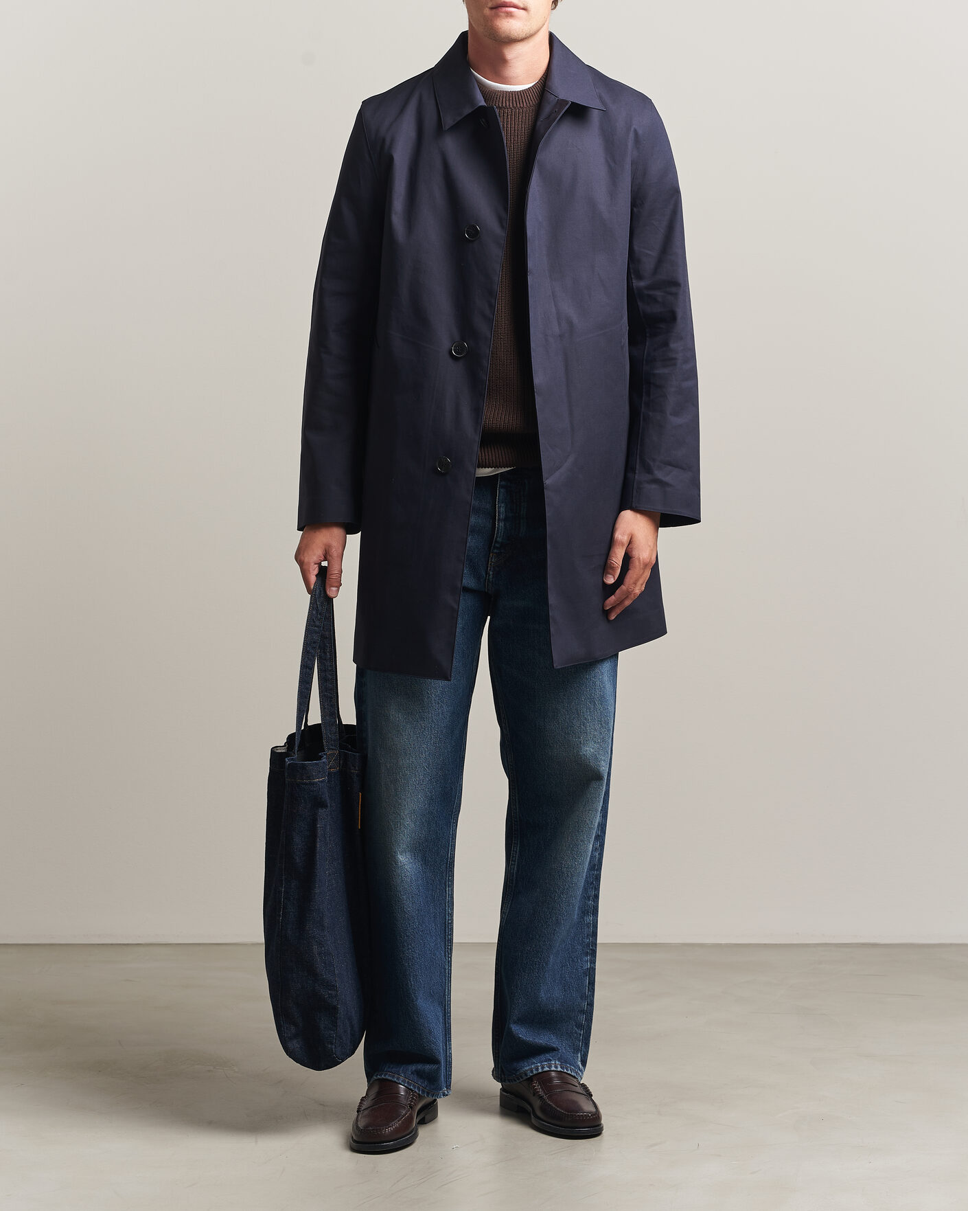 Men | Coats & Jackets | Mackintosh | Dunoon Car Coat Navy