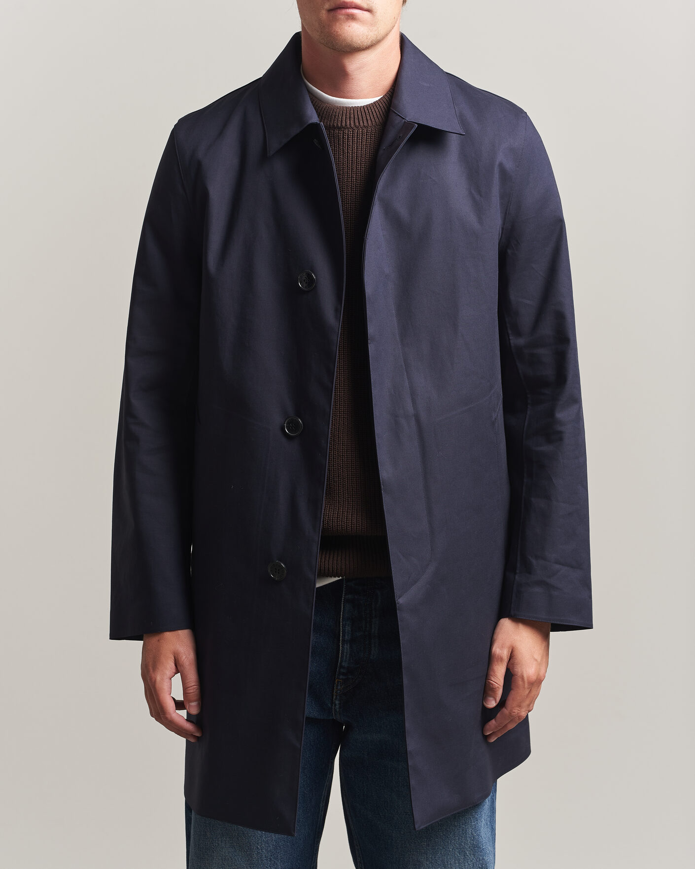 Men | Coats & Jackets | Mackintosh | Dunoon Car Coat Navy