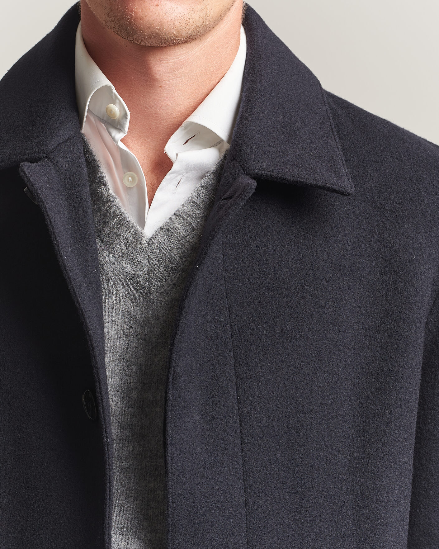 Men | Coats & Jackets | Mackintosh | Dunkeld Wool/Cashmere Coat Navy