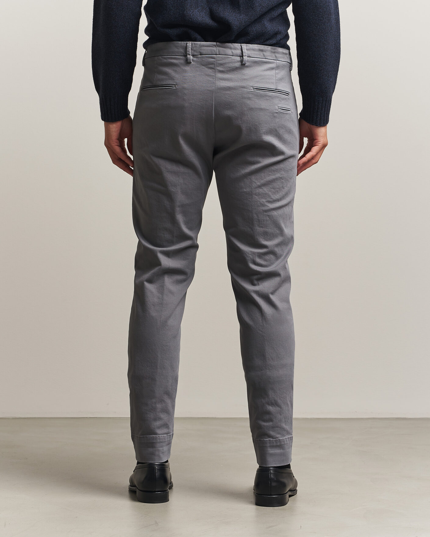 Men | Trousers | Briglia 1949 | Slim Fit Cotton Stretch Trousers Grey