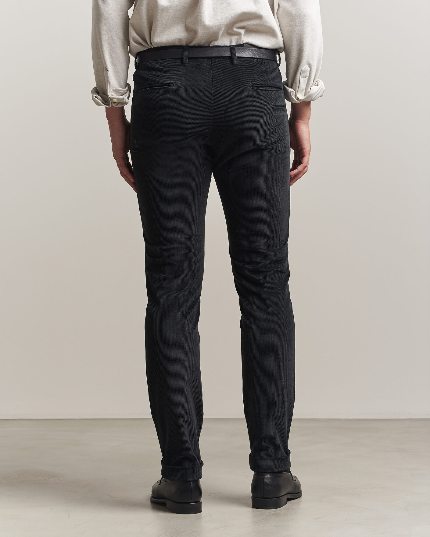 Men | Trousers | Briglia 1949 | Slim Fit Corduroy Trousers Black