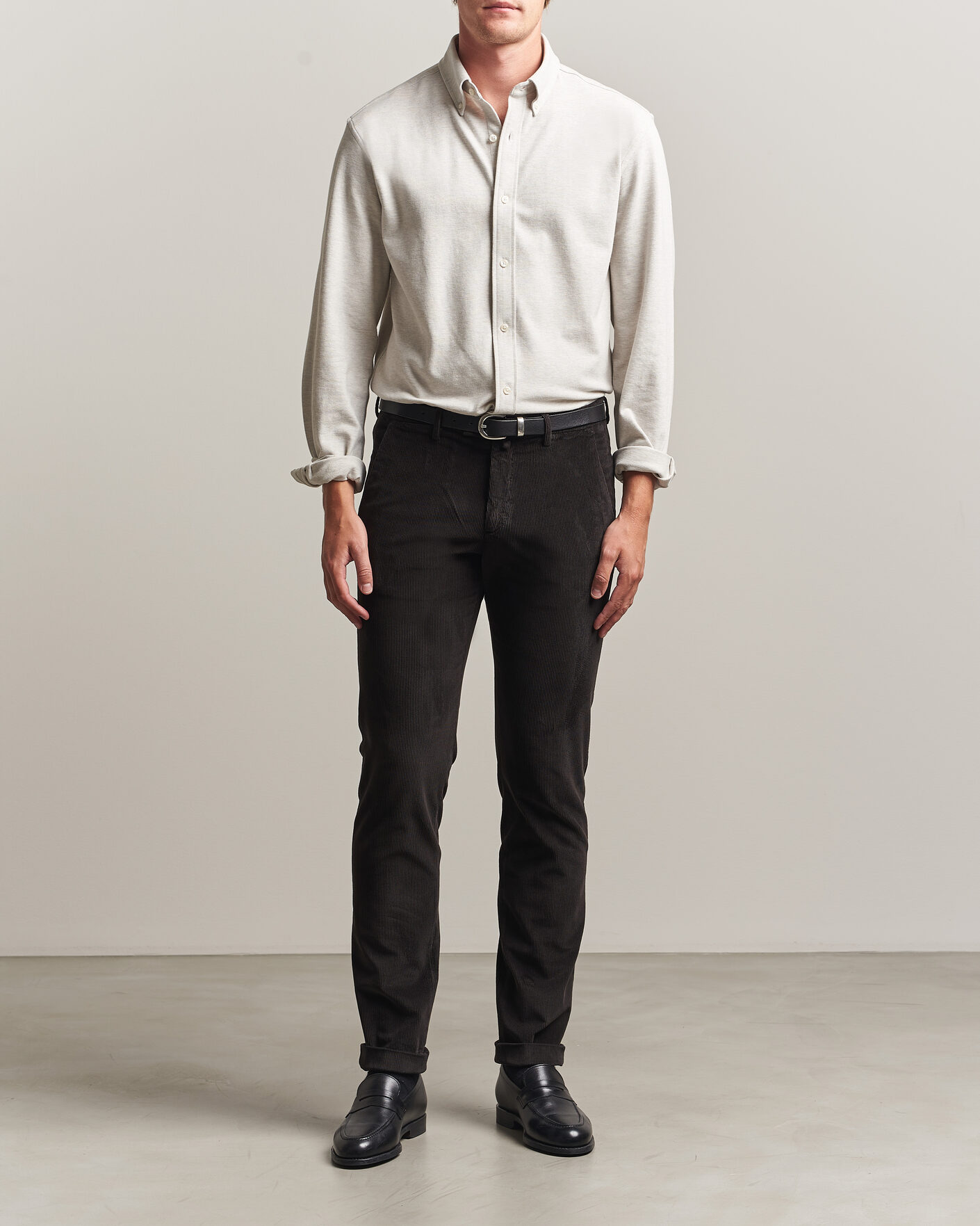 Men | Trousers | Briglia 1949 | Slim Fit Corduroy Trousers Dark Brown