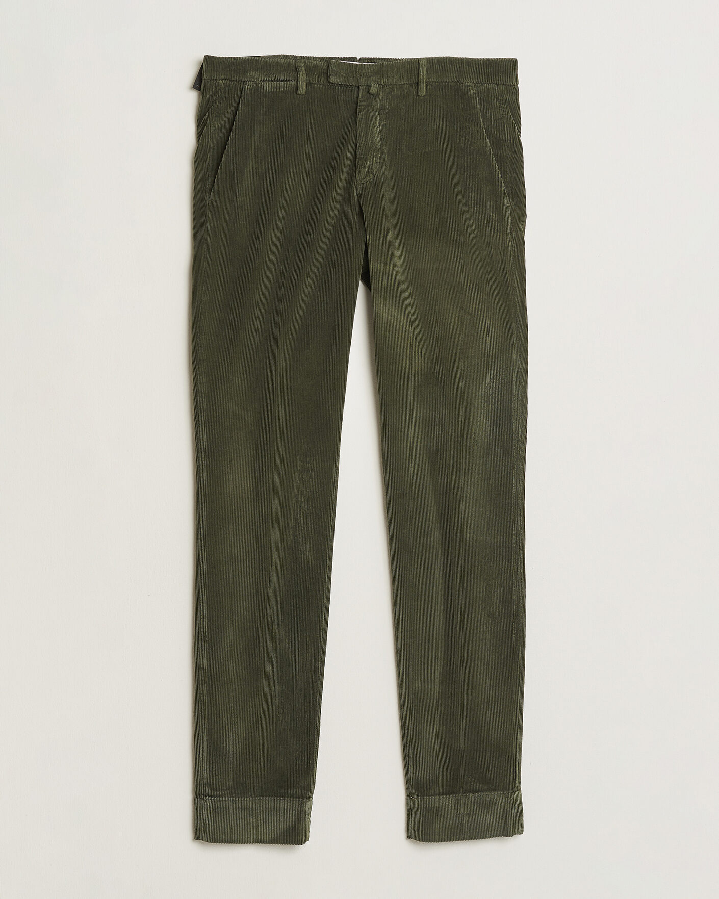 Men | Trousers | Briglia 1949 | Slim Fit Corduroy Trousers Dark Green