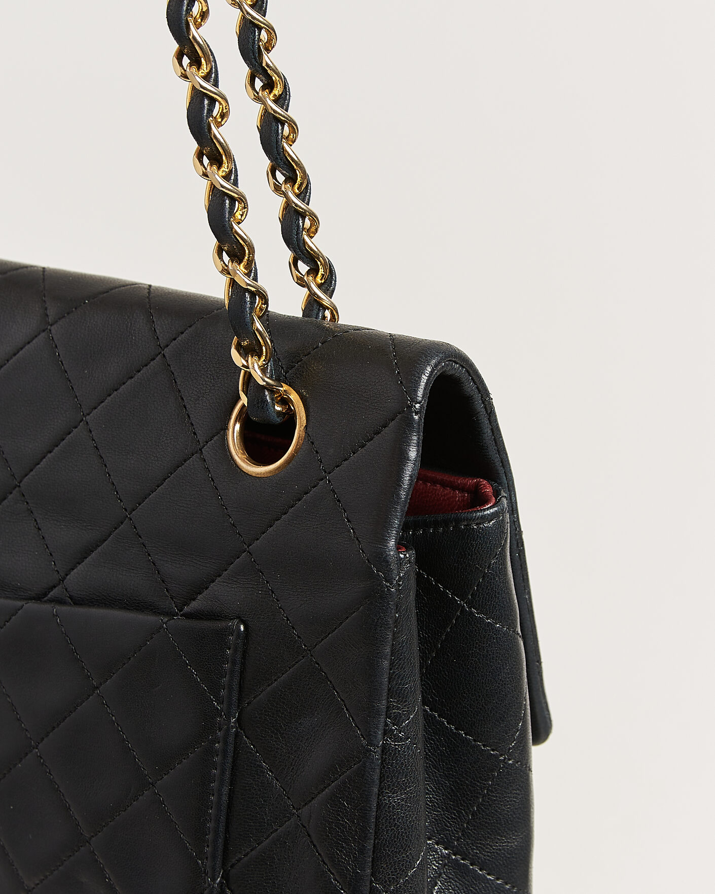 Men | Pre-Owned & Vintage Bags | Chanel Pre-Owned | Vintage Classic Flap Bag Lambskin Black