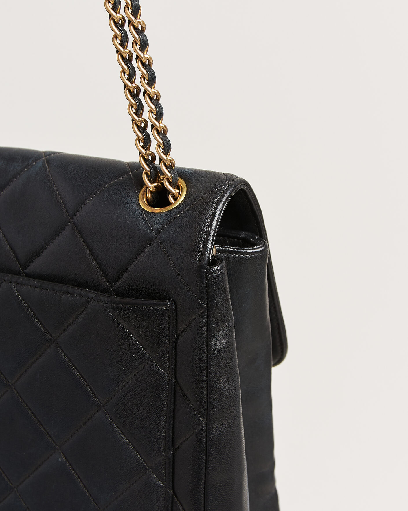 Men | Pre-Owned & Vintage Bags | Chanel Pre-Owned | Single Flap Bag Lambskin Black