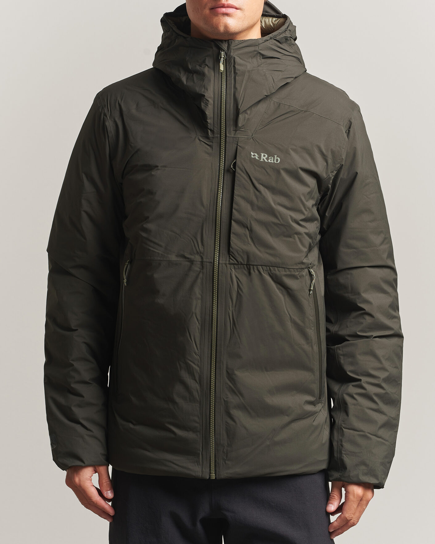 Men | Coats & Jackets | Rab | Microlight Waterproof Shield Jacket Dark Army