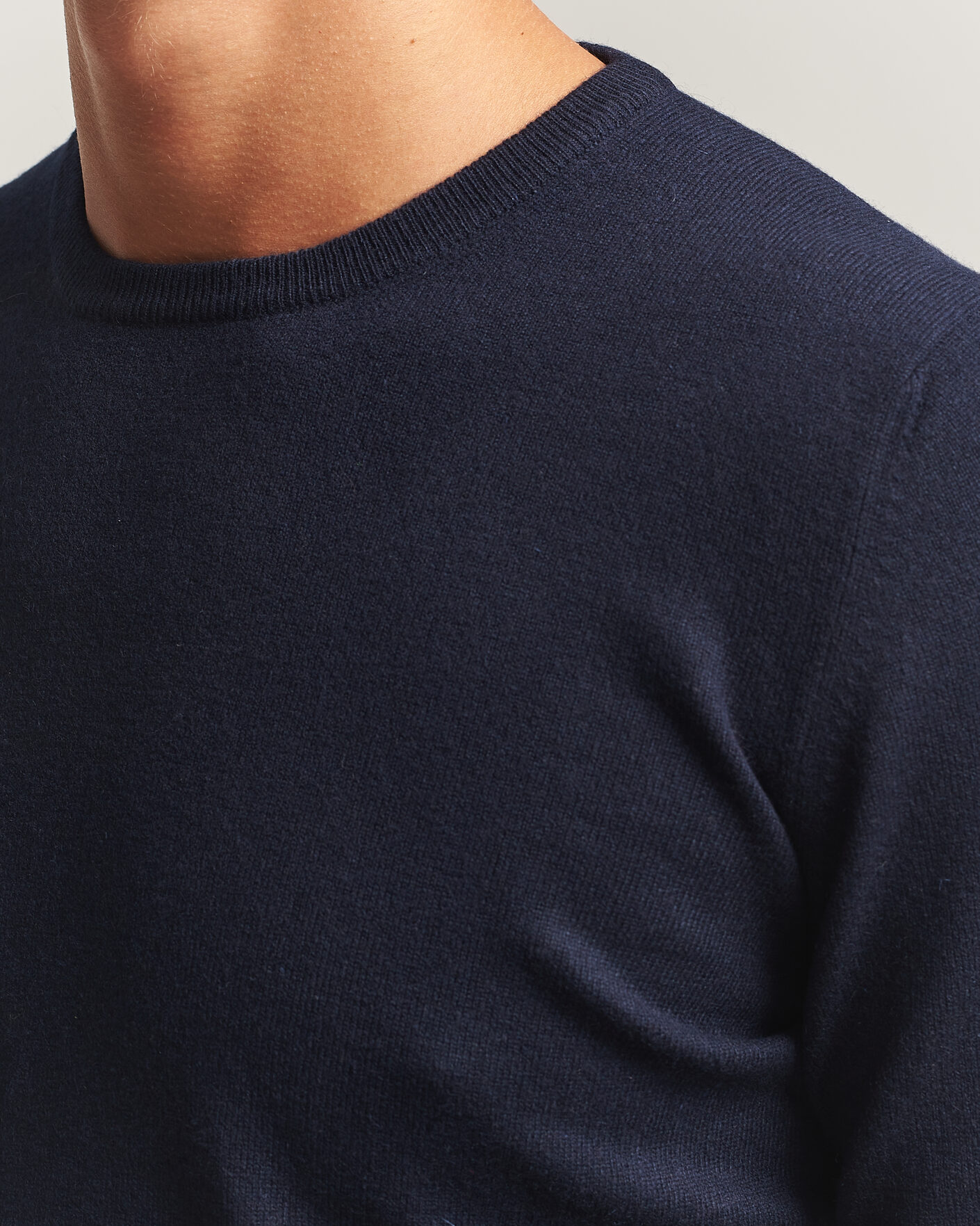 Men | Sweaters & Knitwear | Gran Sasso | Wool/Cashmere Crew Neck Navy