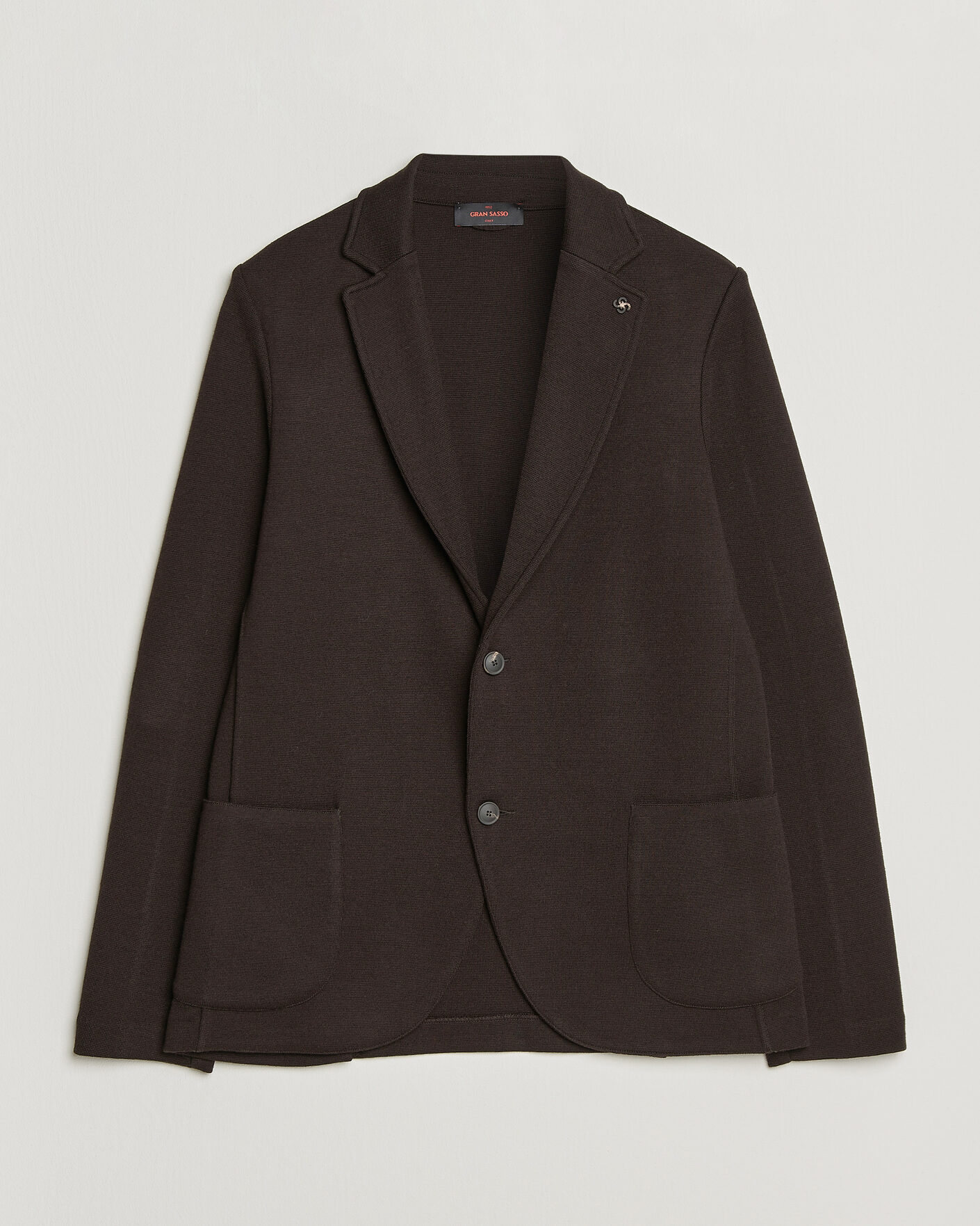 Men | Blazers | Gran Sasso | Rainwool Knitted Blazer Dark Brown