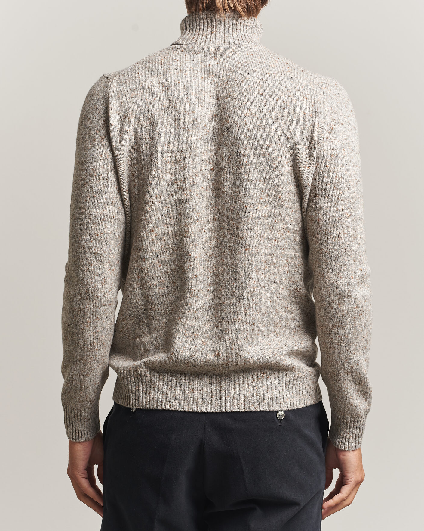 Men | Sweaters & Knitwear | Gran Sasso | Wool/Cashmere Donegal Rollneck Beige