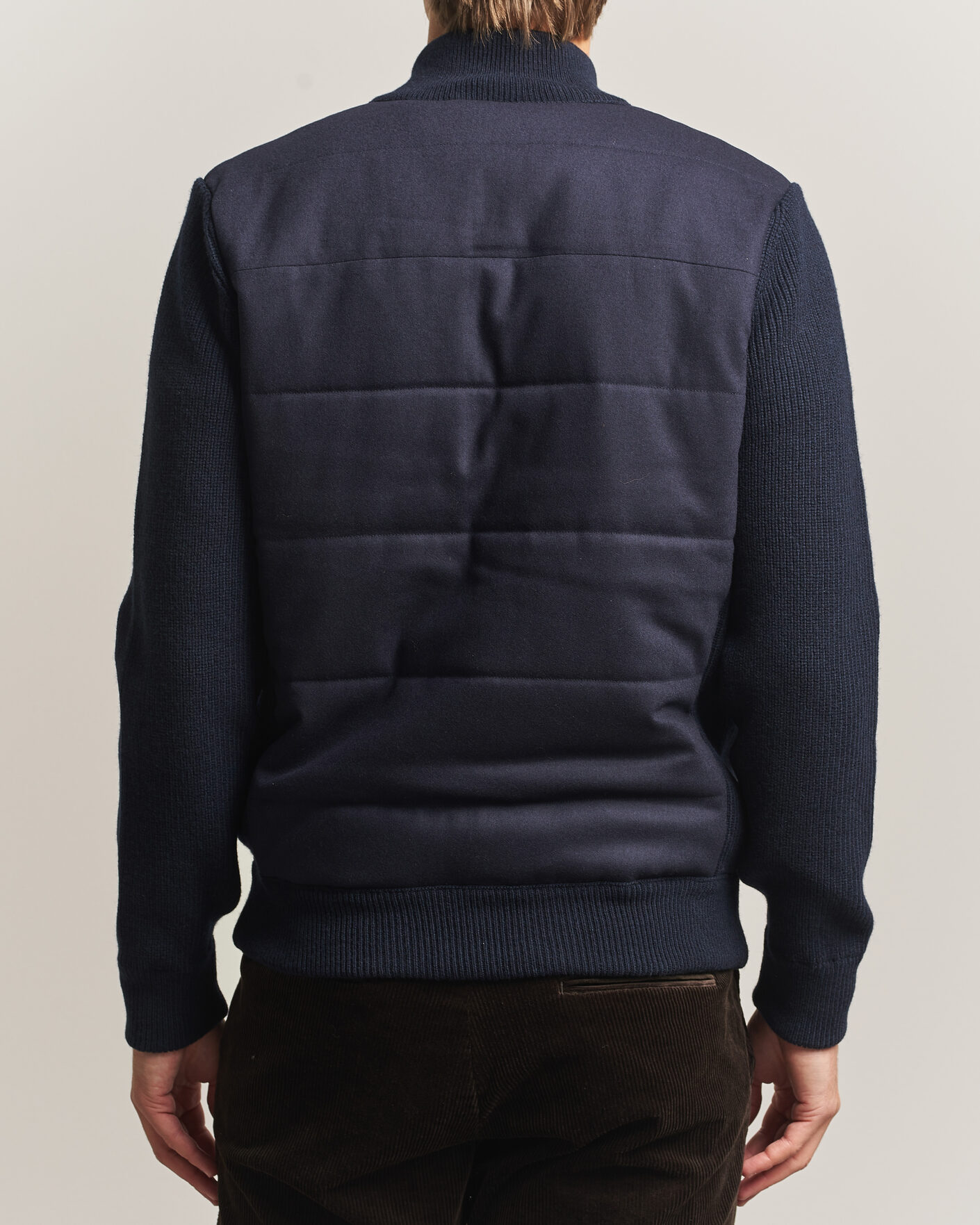 Men | Coats & Jackets | Gran Sasso | Brushed Wool Hybrid Jacket Navy