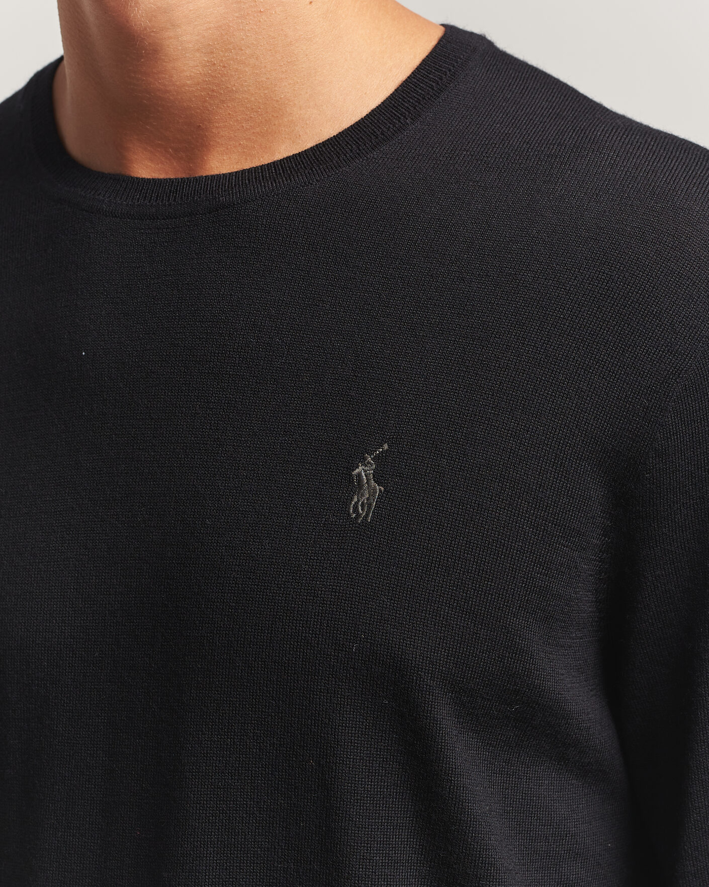 Men | Sweaters & Knitwear | Polo Ralph Lauren | Long Sleeve Pullover Polo Black