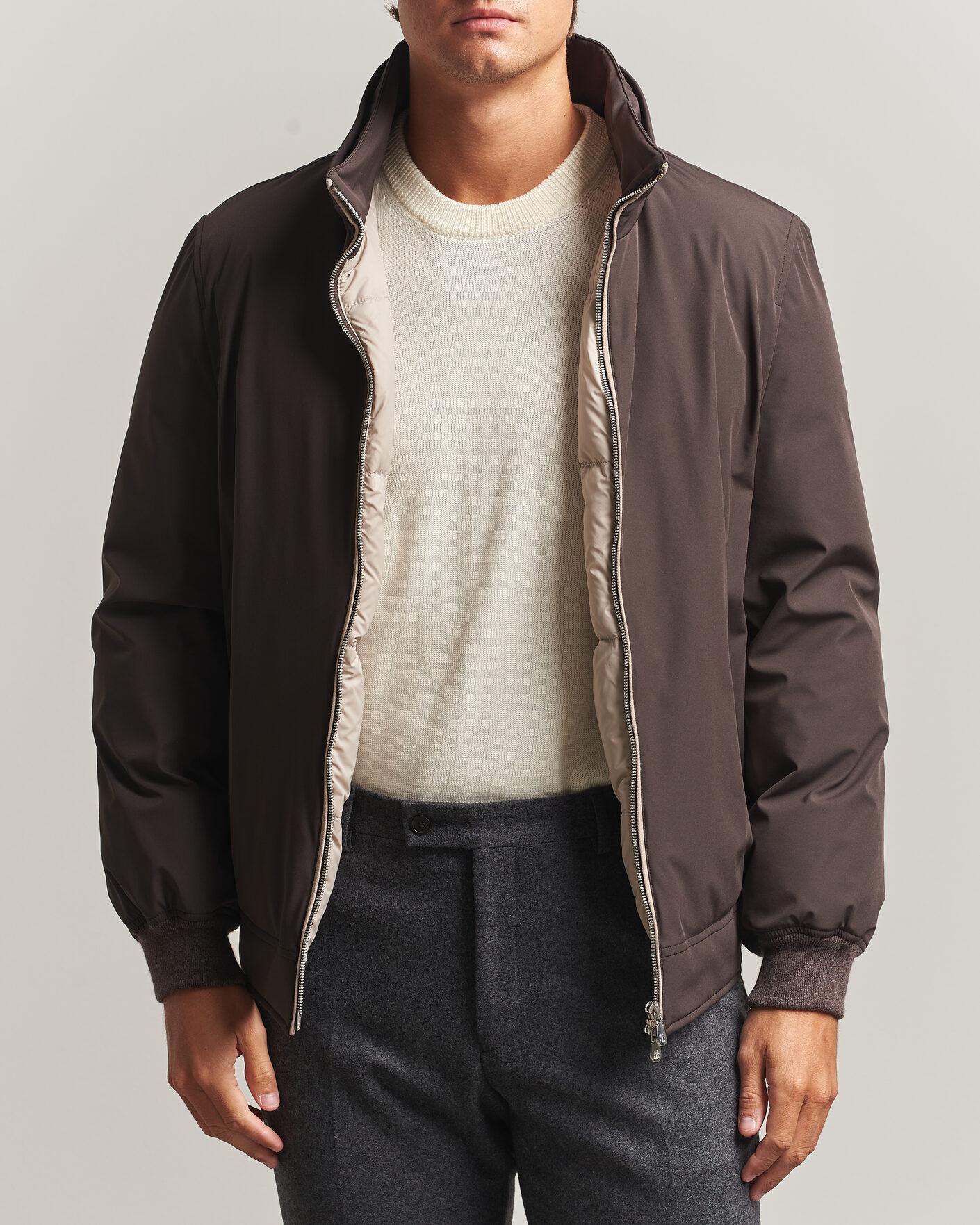 Men | Coats & Jackets | Brunello Cucinelli | Padded Jacket Dark Brown