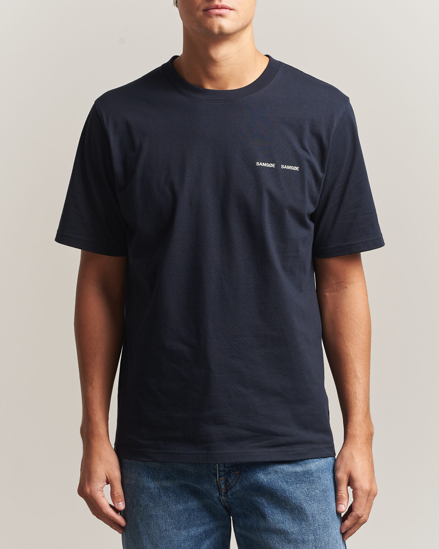 Men | T-Shirts | Samsøe Samsøe | Thomas Cotton T-Shirt Salute Navy