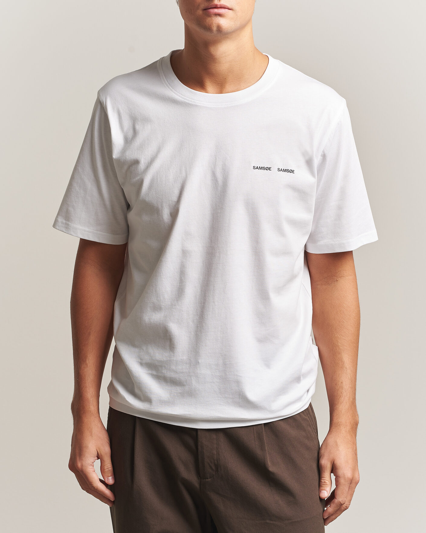 Men | T-Shirts | Samsøe Samsøe | Thomas Cotton T-Shirt White