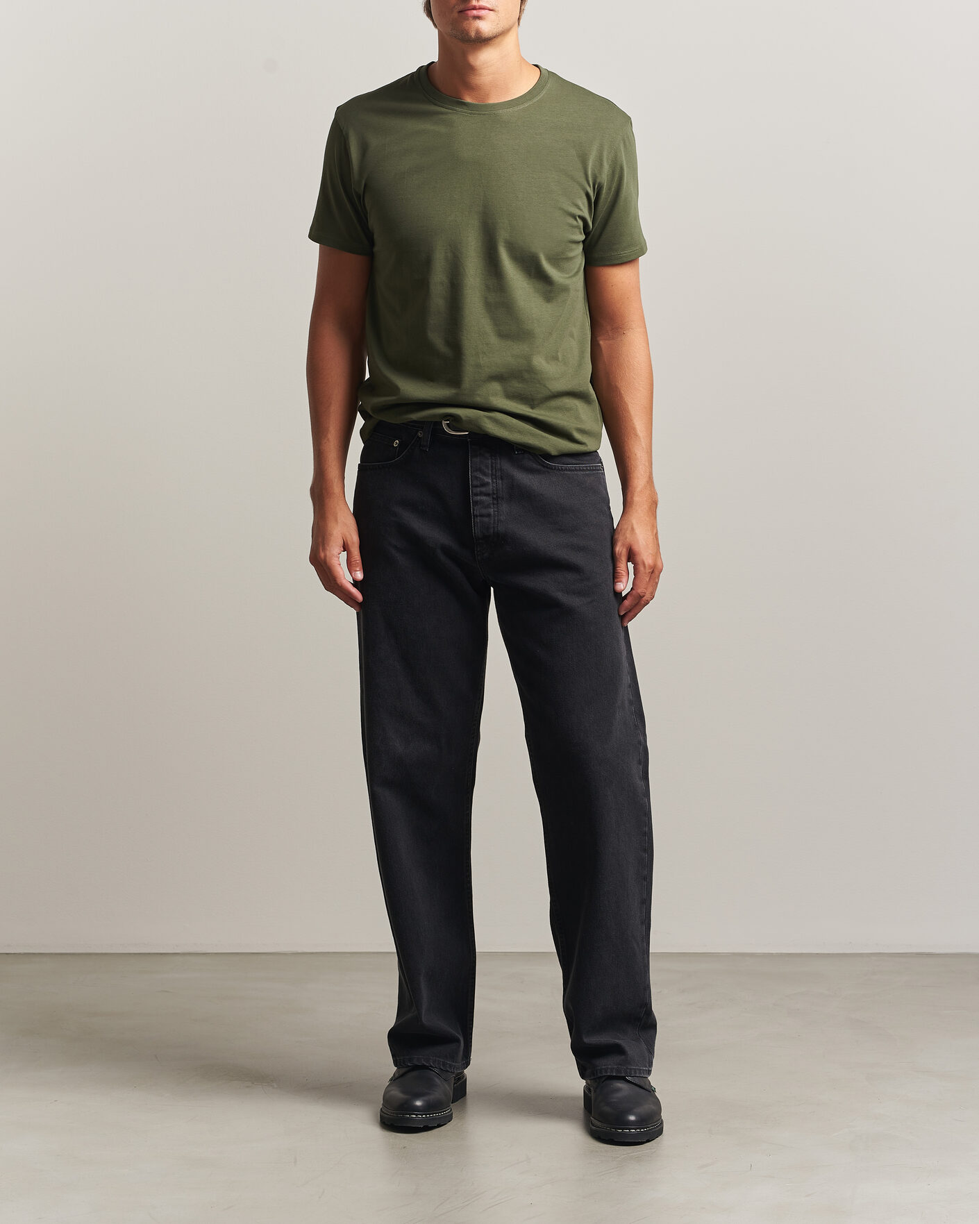 Men | T-Shirts | Samsøe Samsøe | Kronos Cotton T-Shirt Forest Night