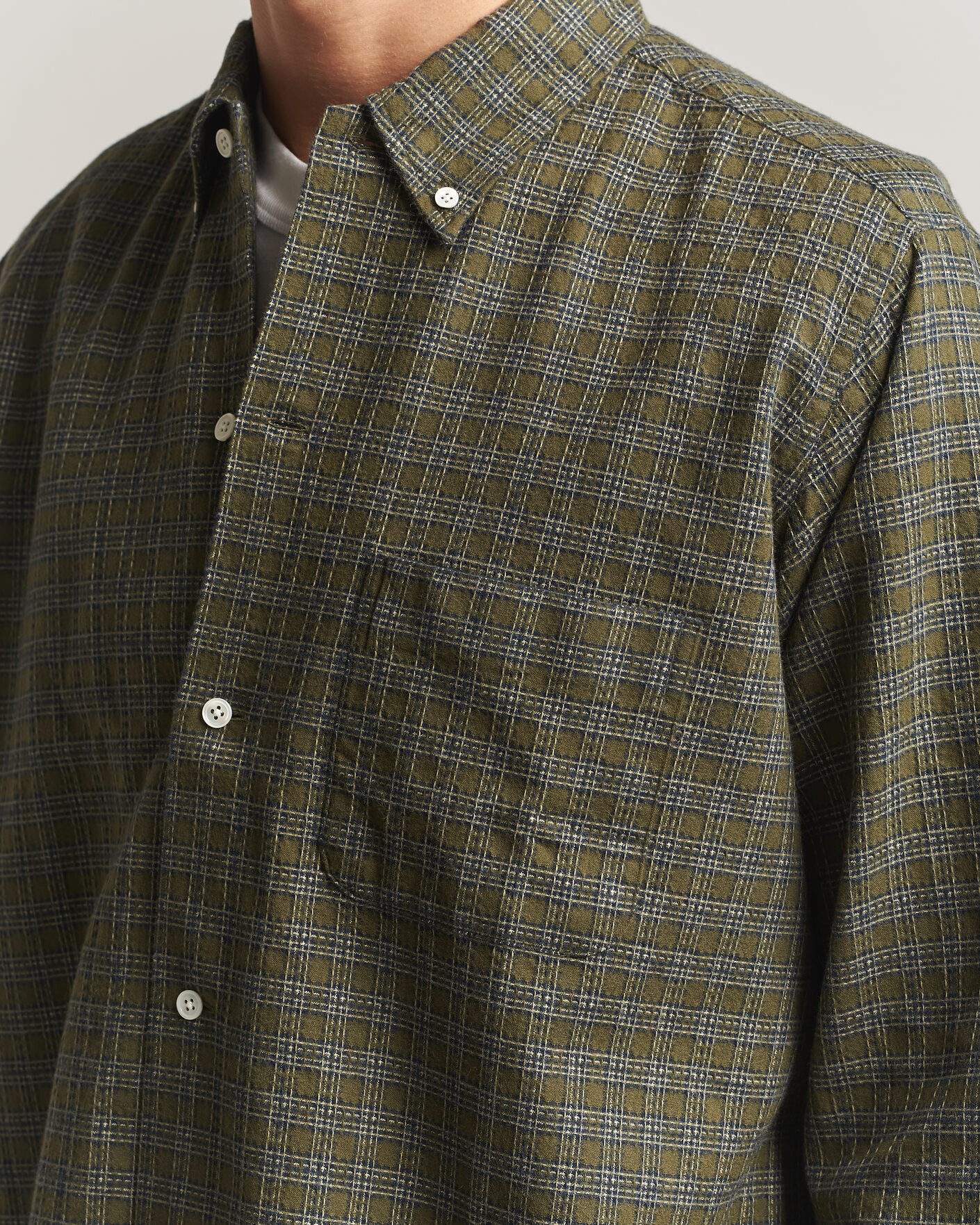 Men | Shirts | BEAMS PLUS | Dobby Plaid Button Down Shirt Dark Green