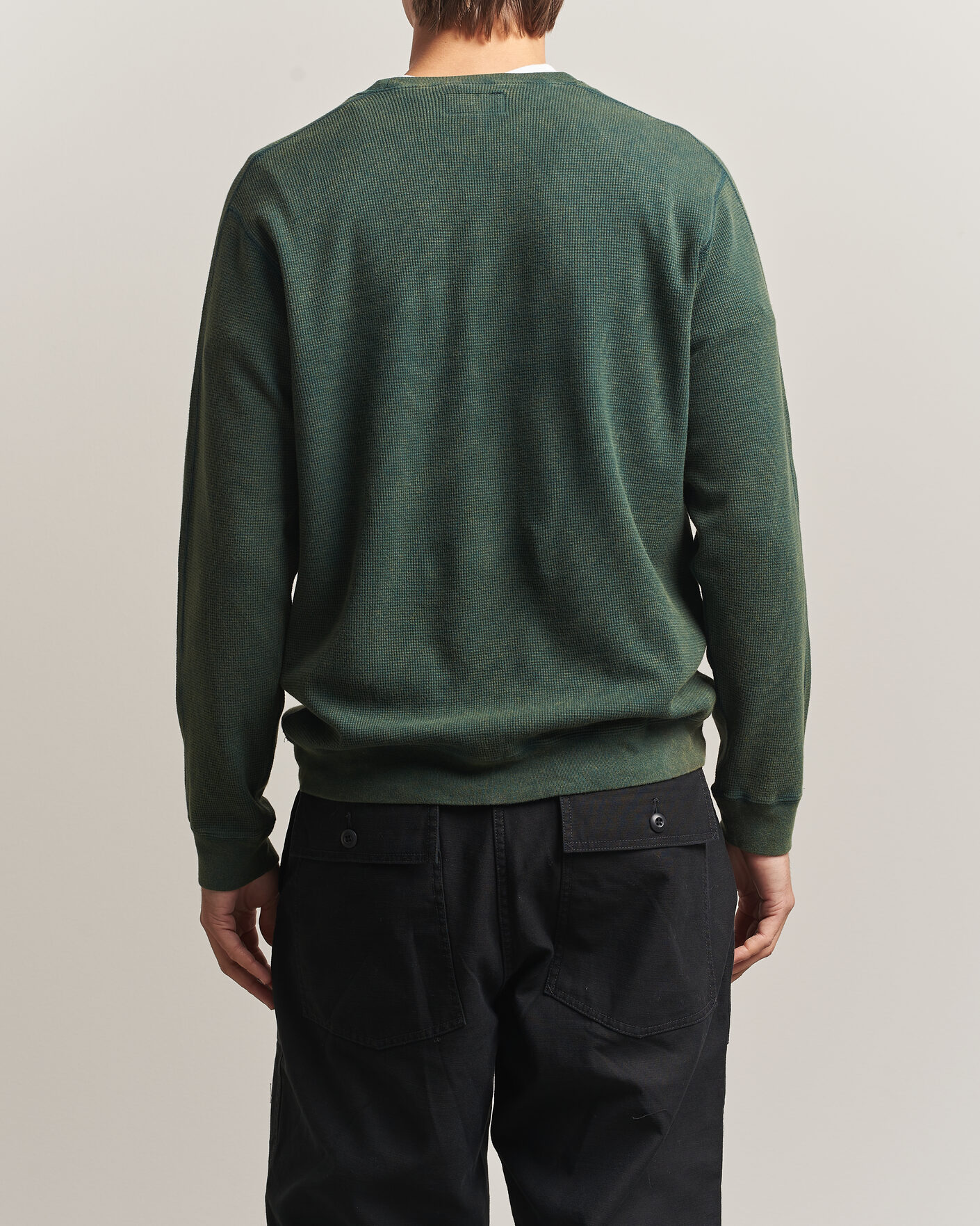 Men | T-Shirts | BEAMS PLUS | Fade Thermal Crew Green