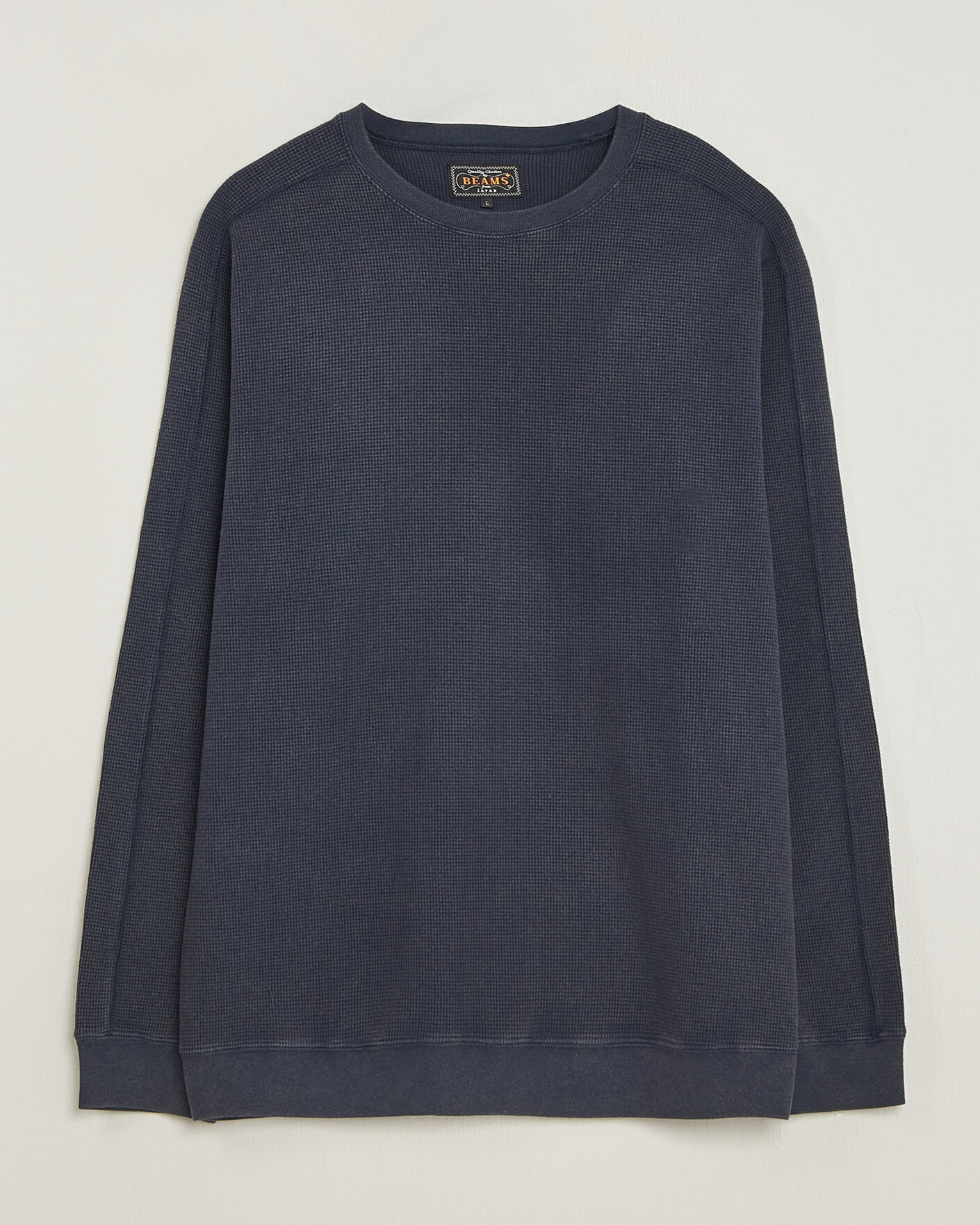 Men | T-Shirts | BEAMS PLUS | Fade Thermal Crew Navy