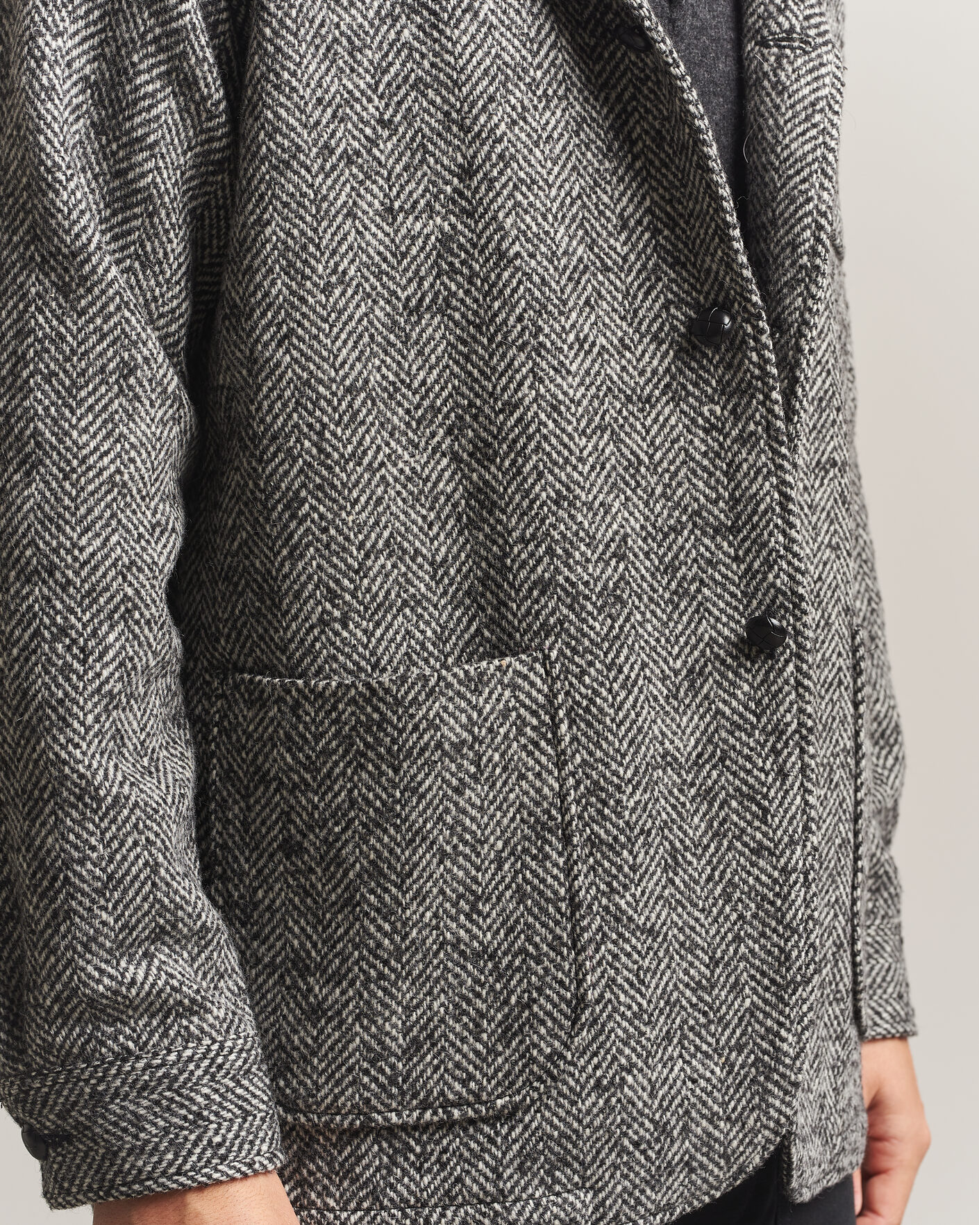 Men | Coats & Jackets | BEAMS PLUS | Wool Herringbone Jacket Grey