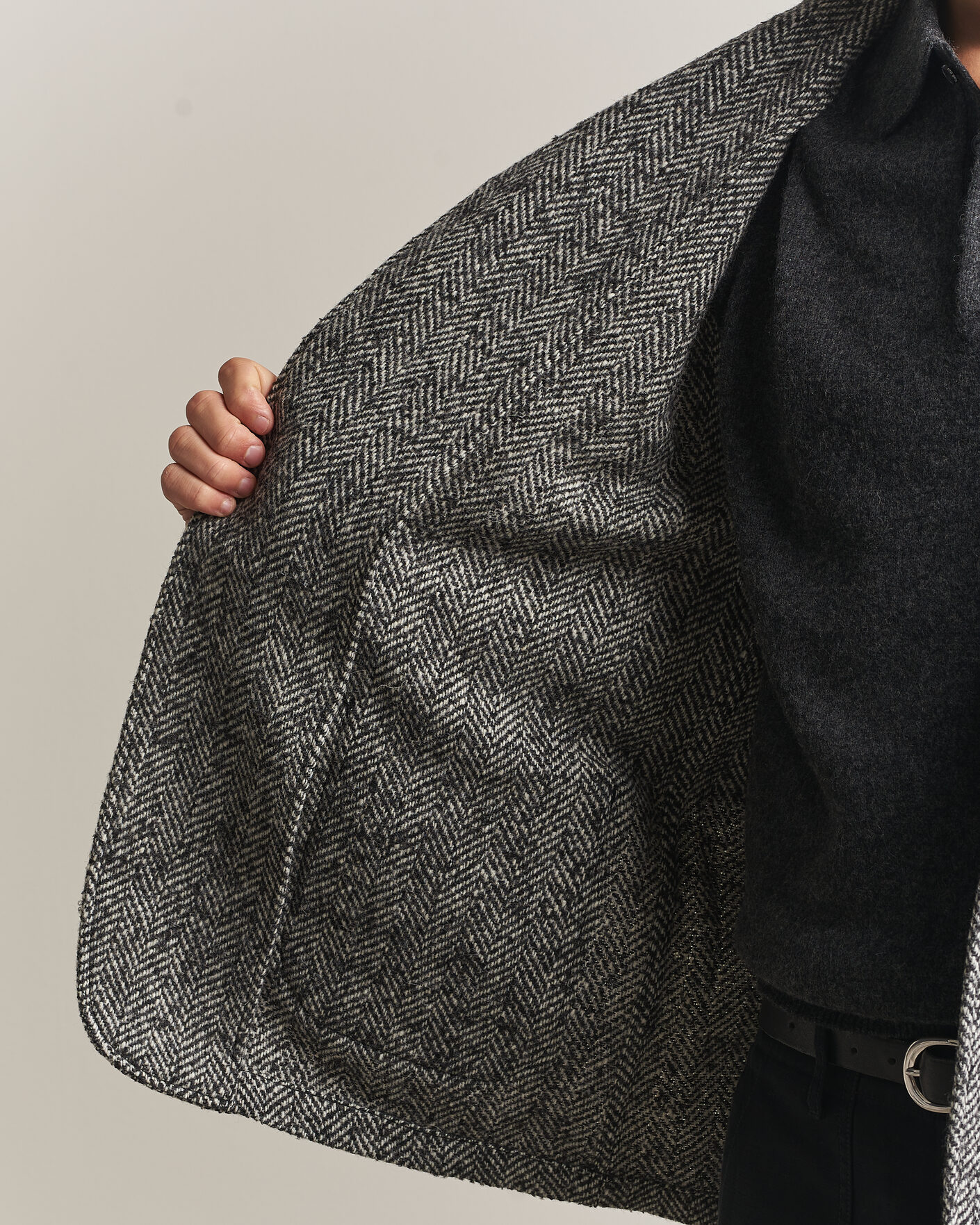 Men | Coats & Jackets | BEAMS PLUS | Wool Herringbone Jacket Grey