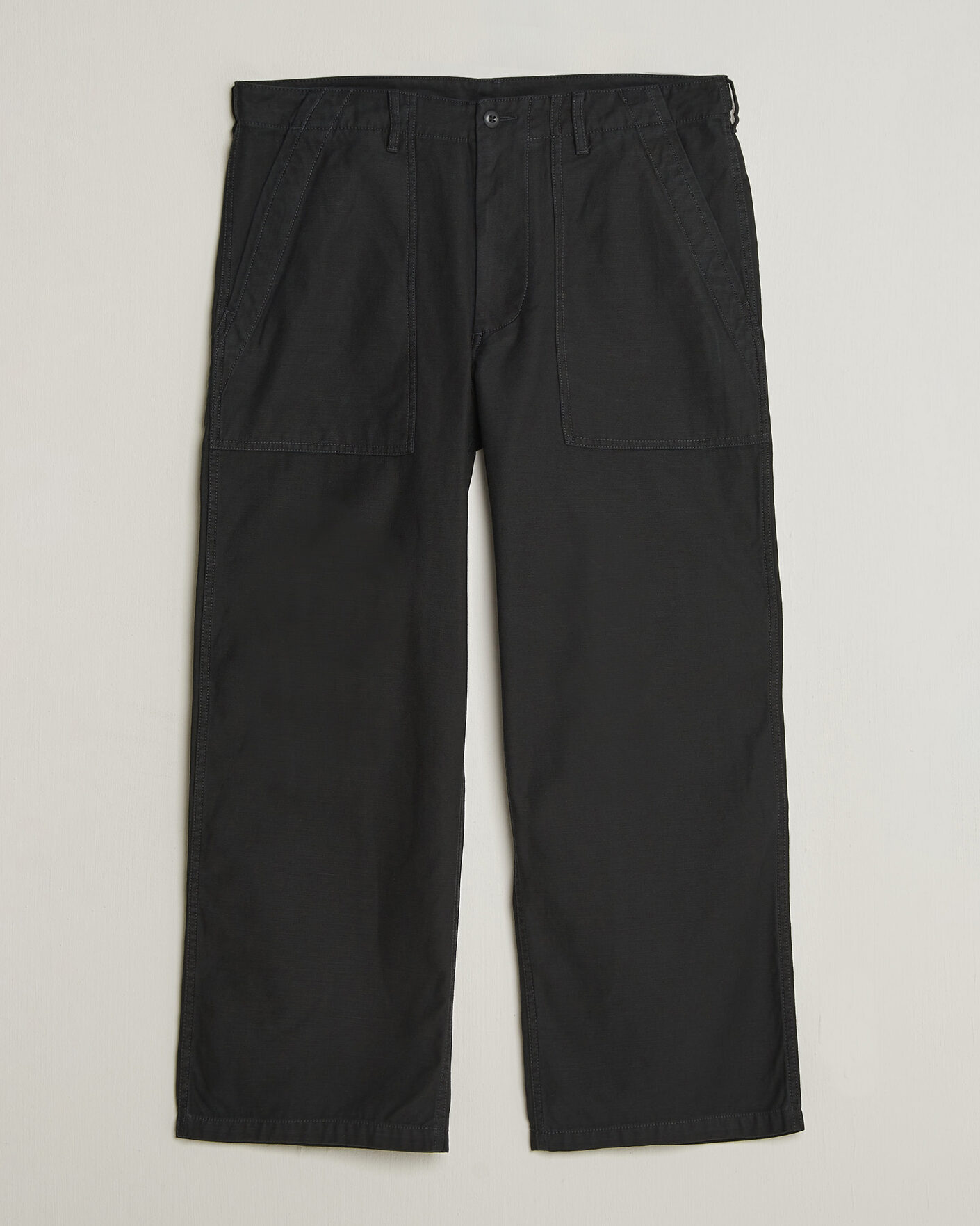 Men | Trousers | BEAMS PLUS | MIL Utility Sateen Trousers Black