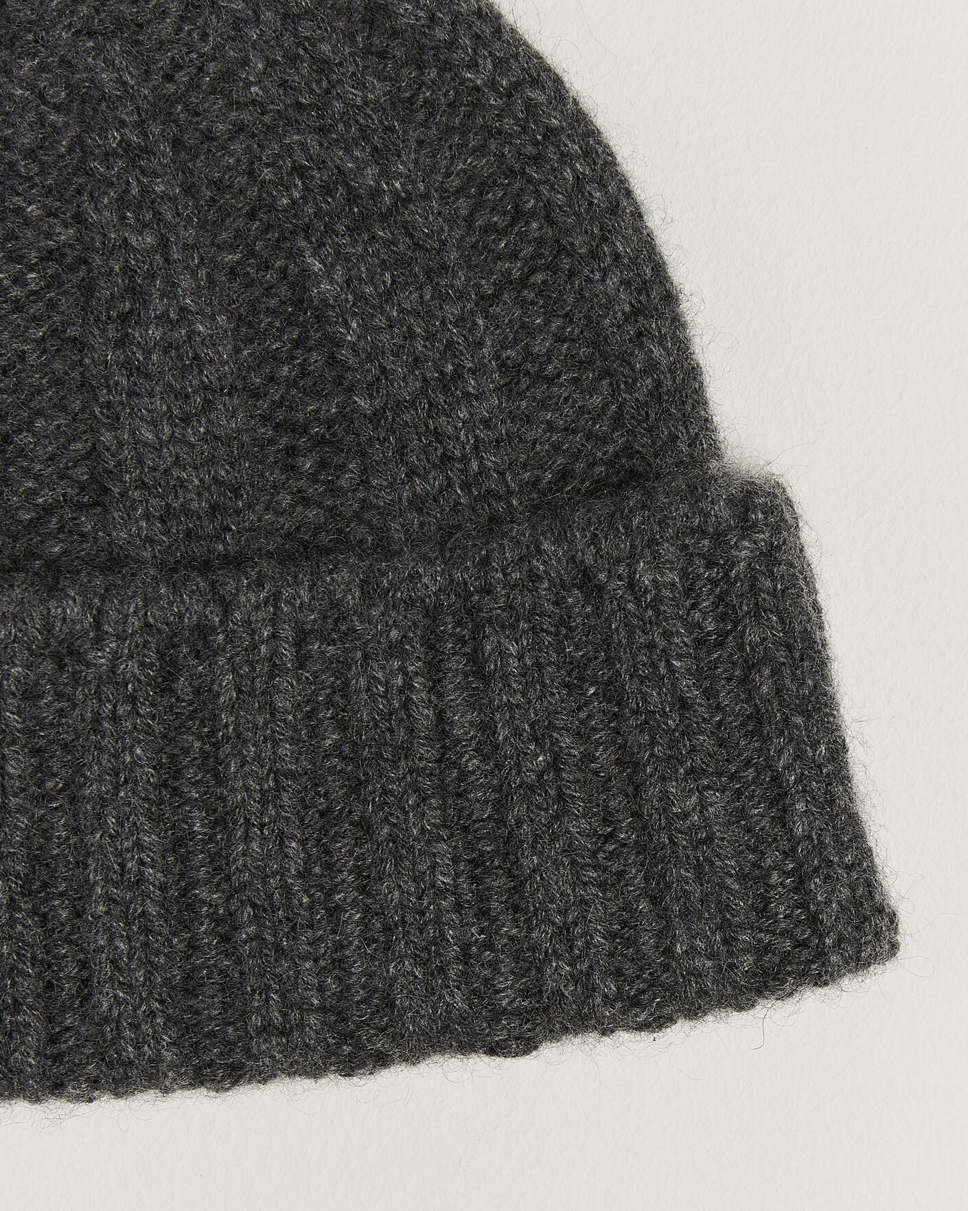 Men | Beanies | BEAMS PLUS | Cashmere Rib Beanie Grey