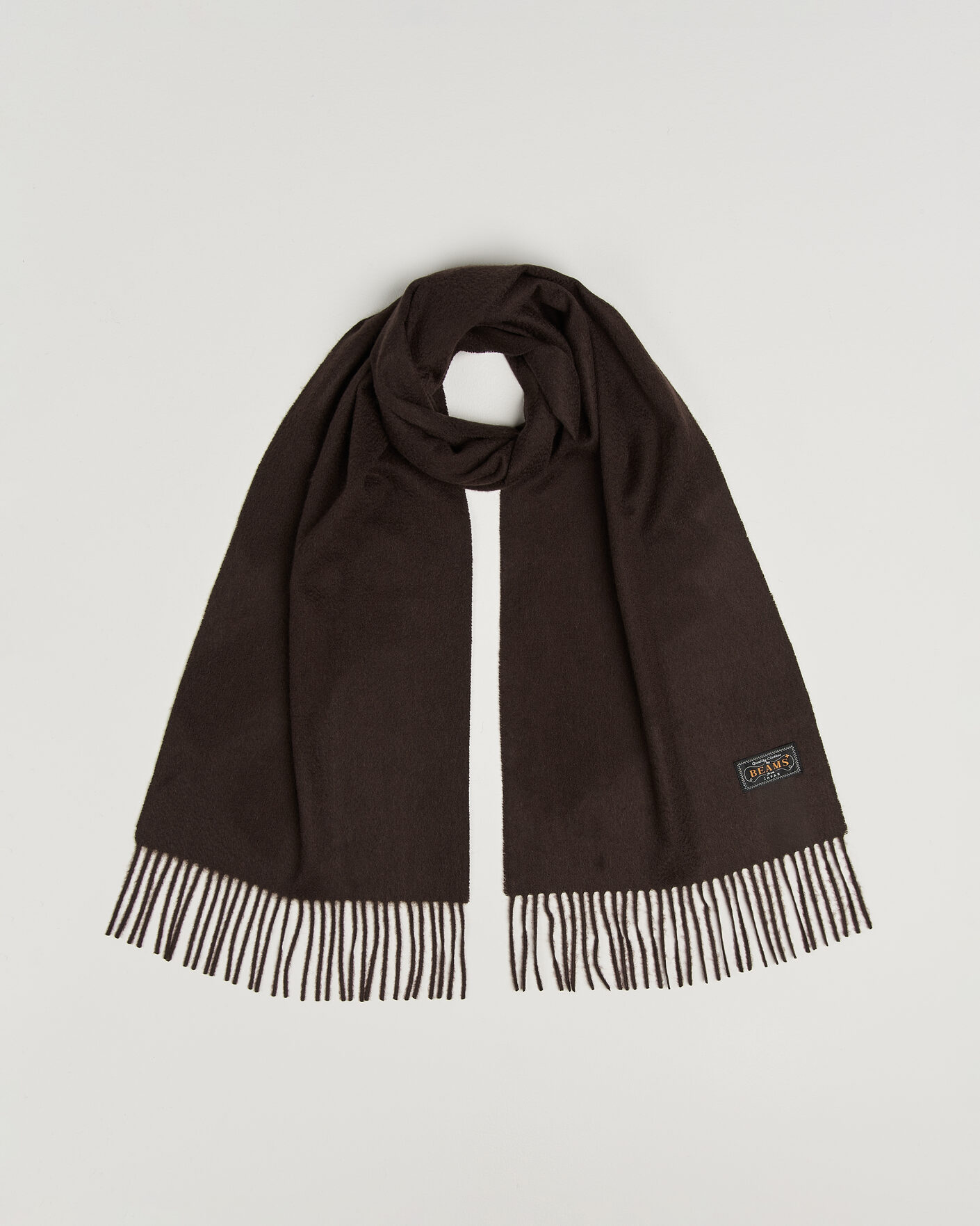 Men | Scarves | BEAMS PLUS | Cashmere Scarf Dark Brown