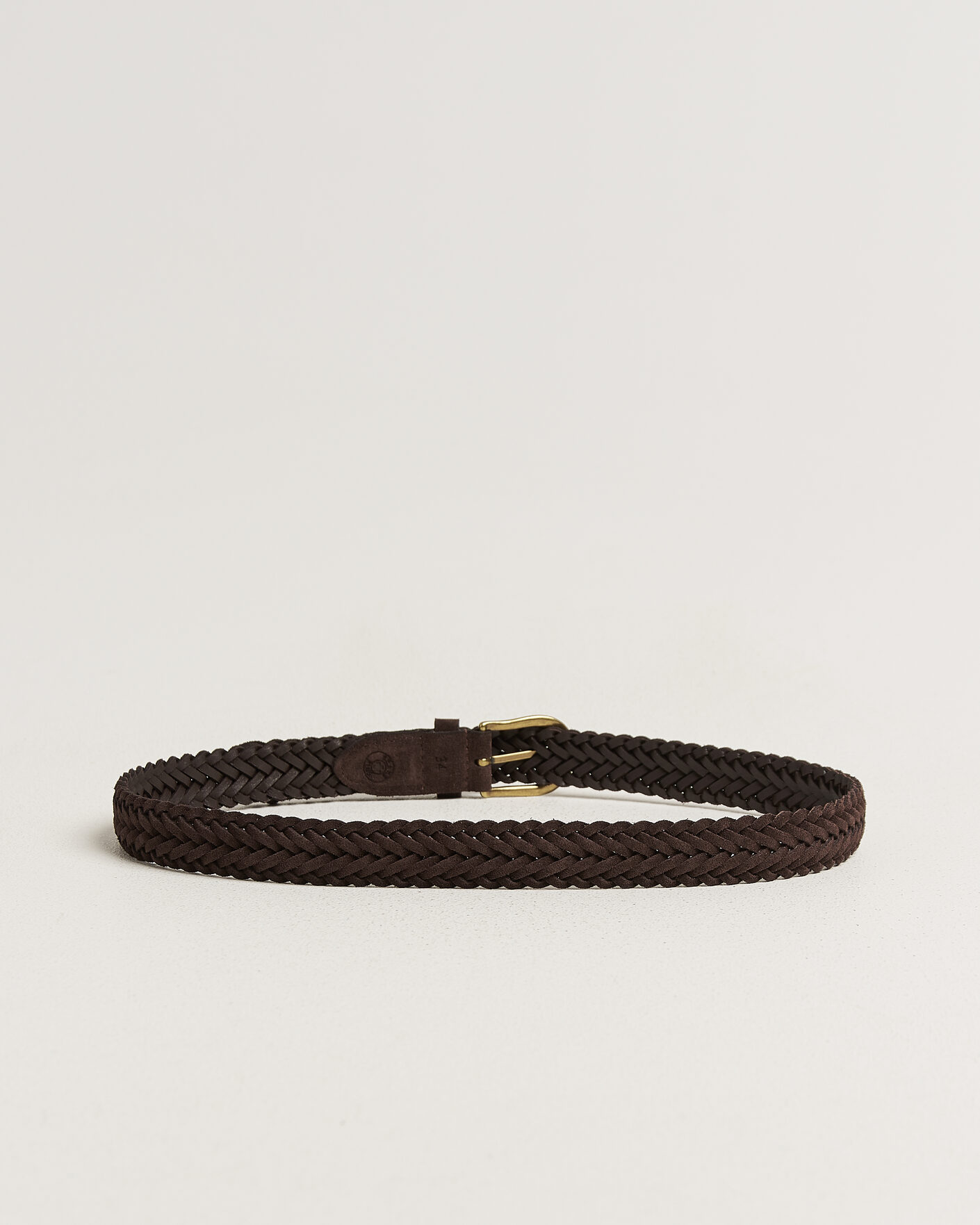 Men | Belts | BEAMS PLUS | Suede Braided Belt Dark Brown